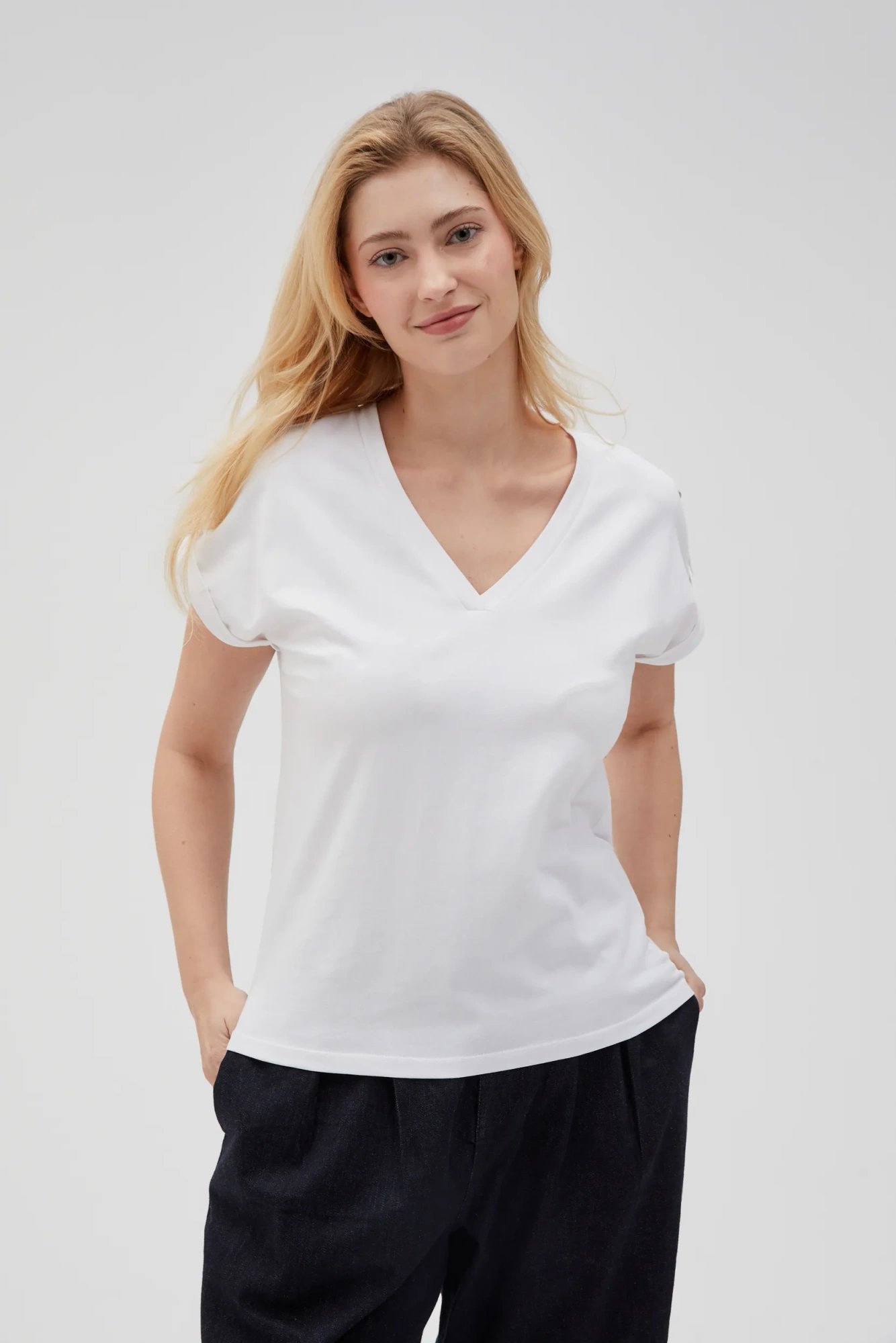 Marisse Women's T-Shirt L-Ts-4621 White