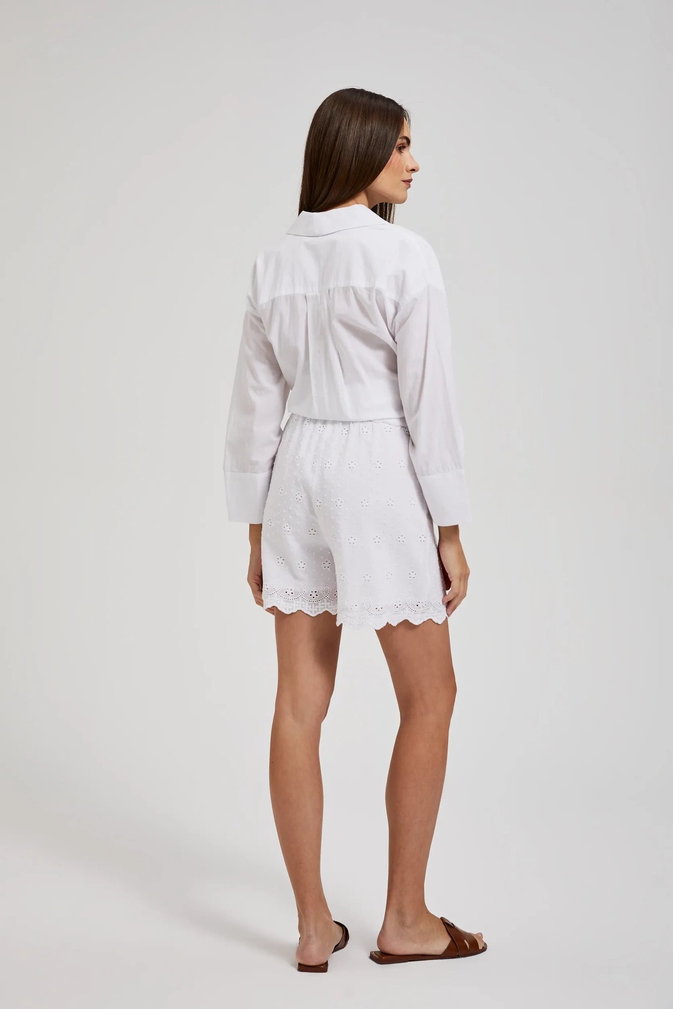 Women&#039;s romantic shorts MOODO - white