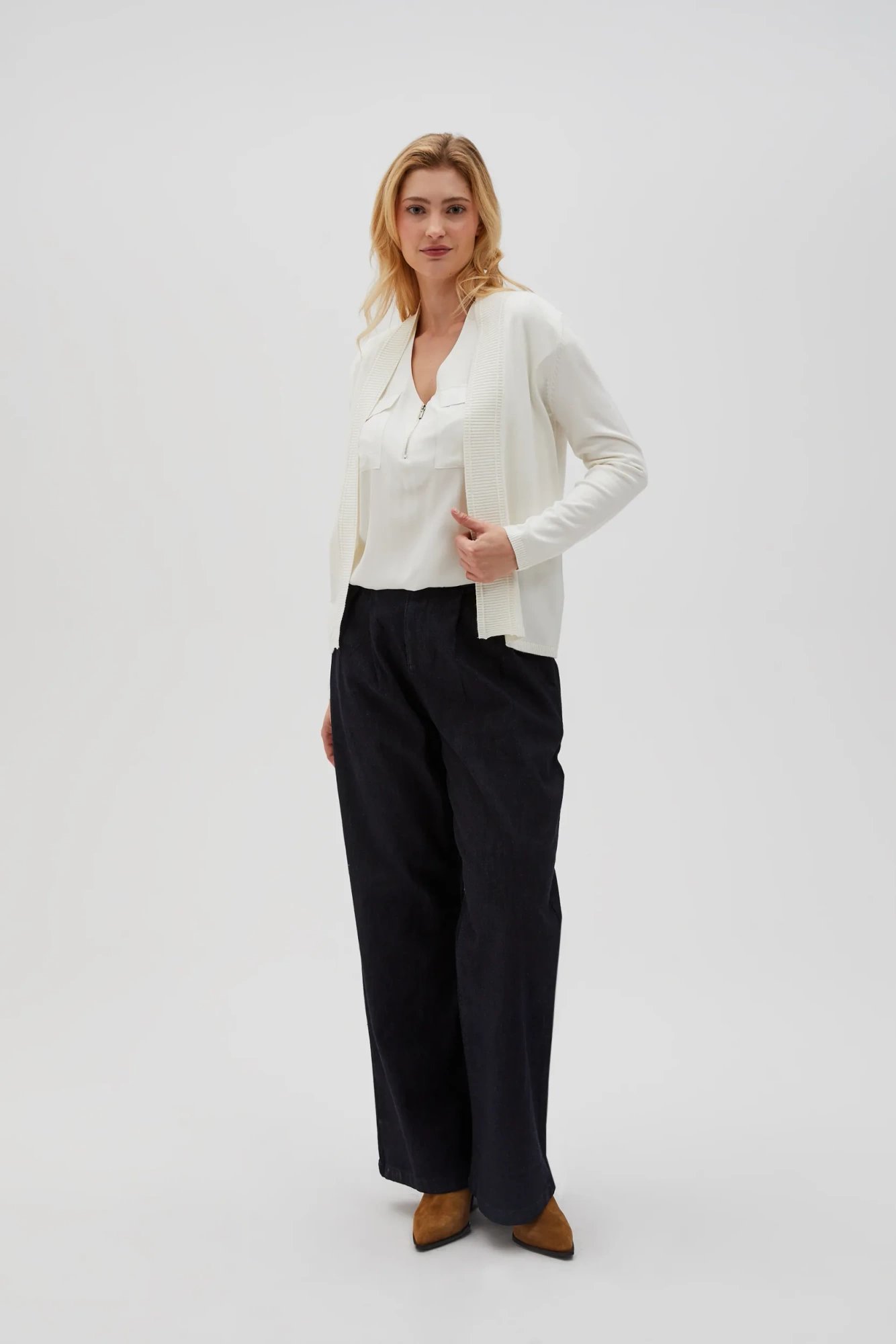 Marisse Women's Sweater L-Sw-4603 Off White