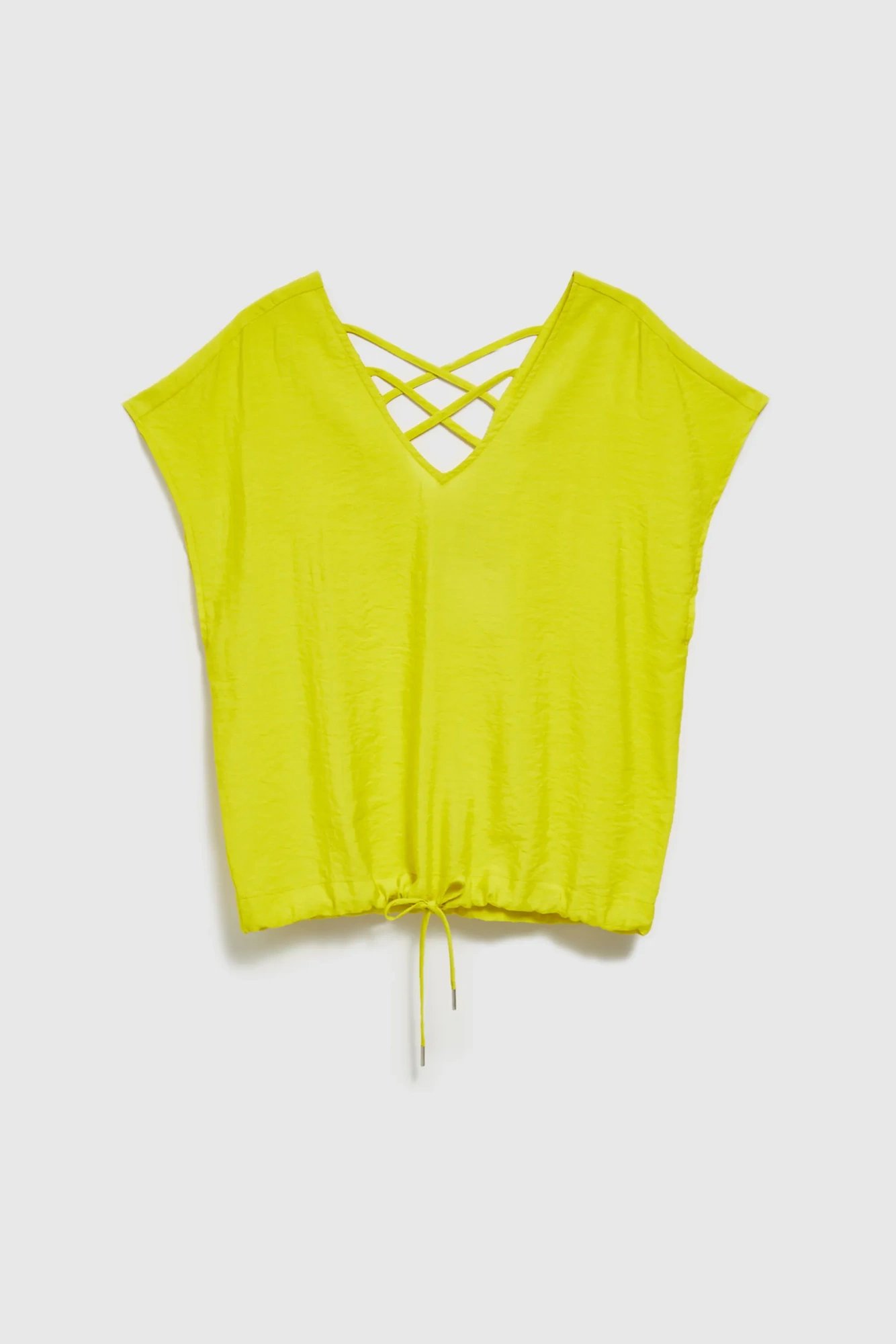 Women's blouse with waist tie MOODO - green