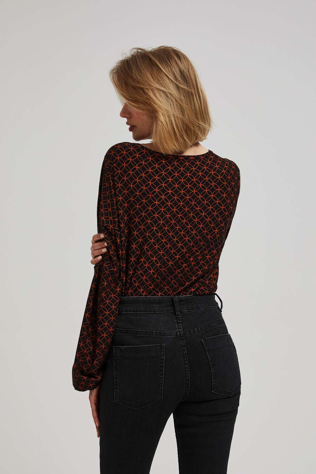Blouse with a geometric pattern