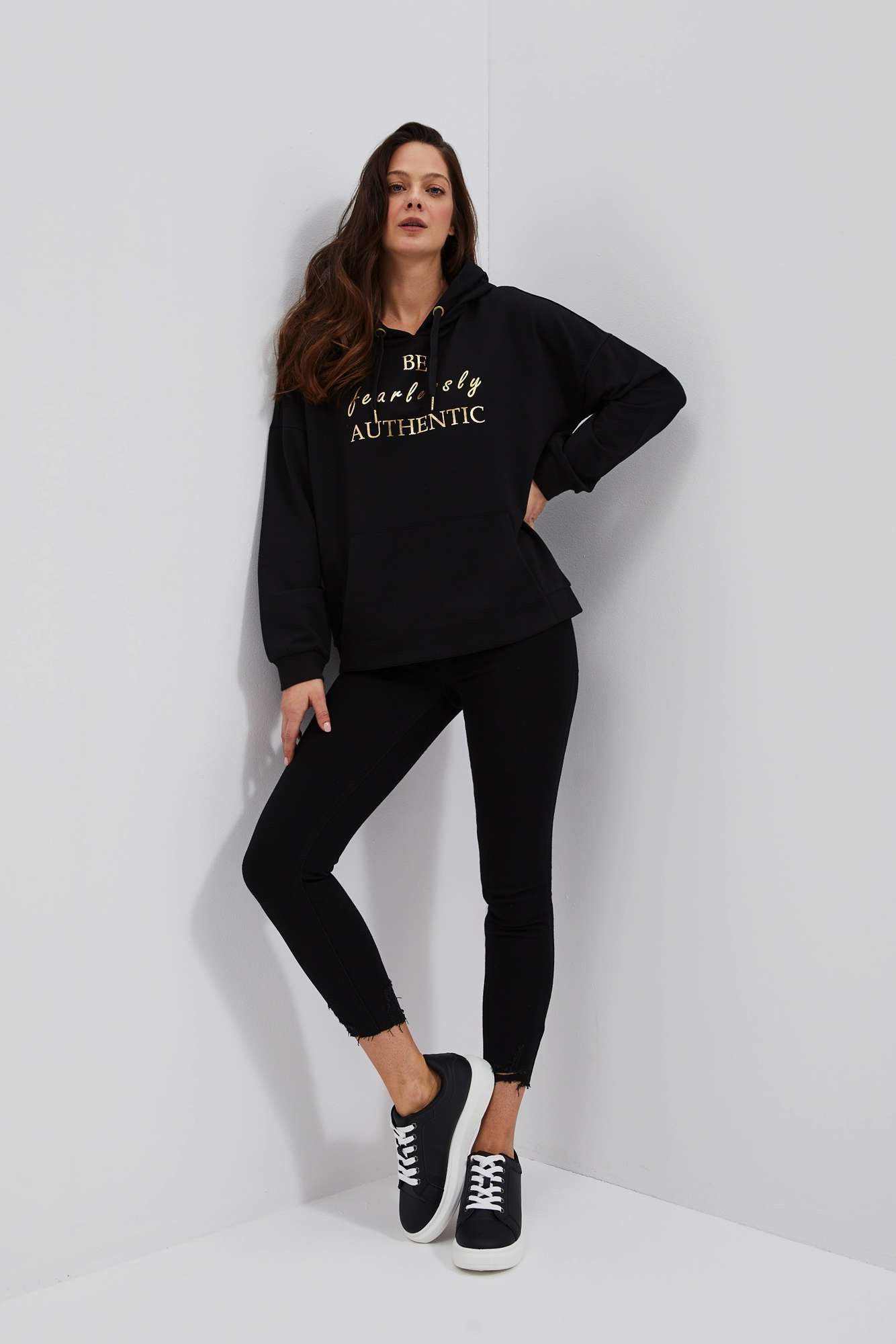 Marisse Women's Sweatshirt L-Bl-4008 Black