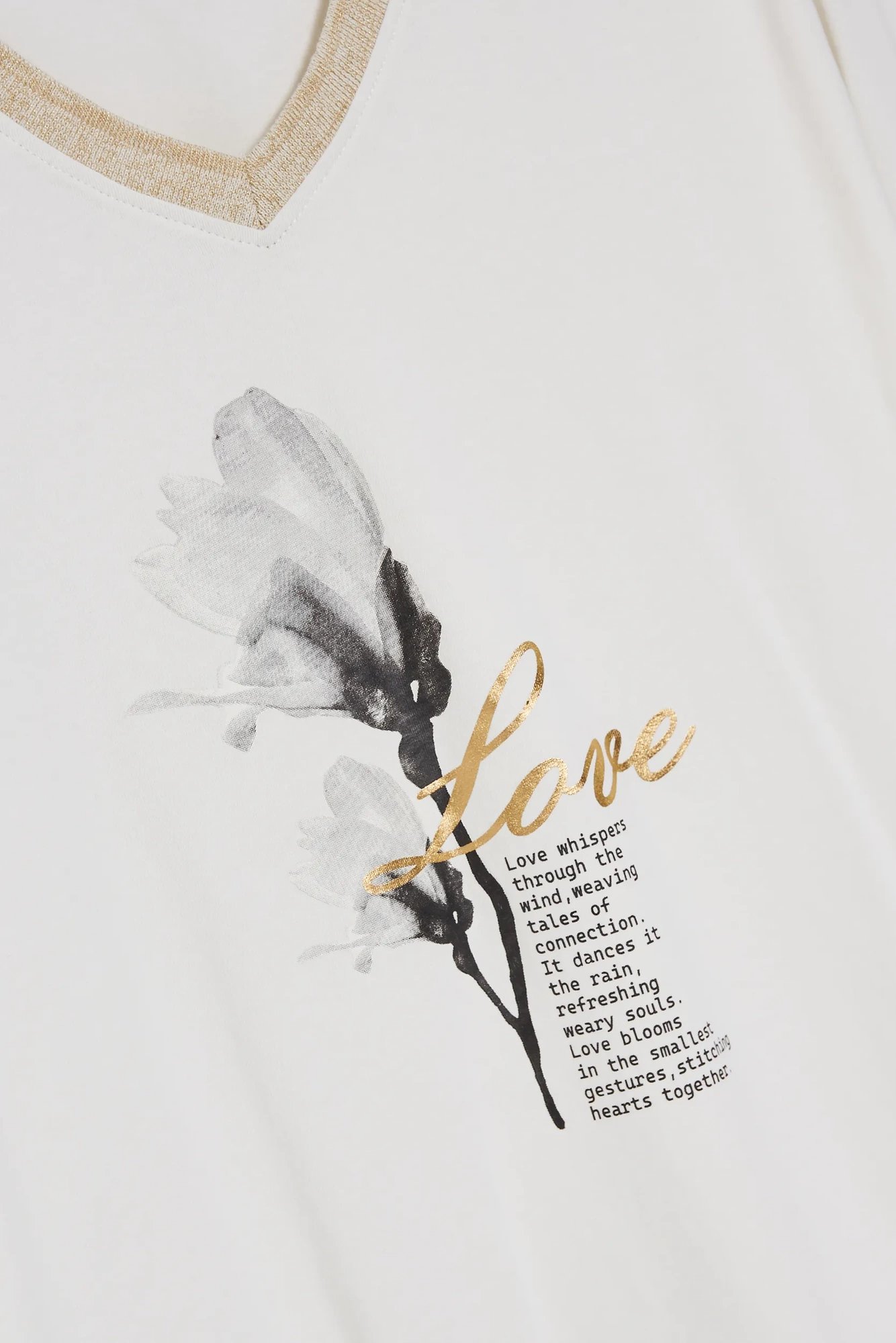 Marisse Women's T-Shirt L-Ts-4609 Off White