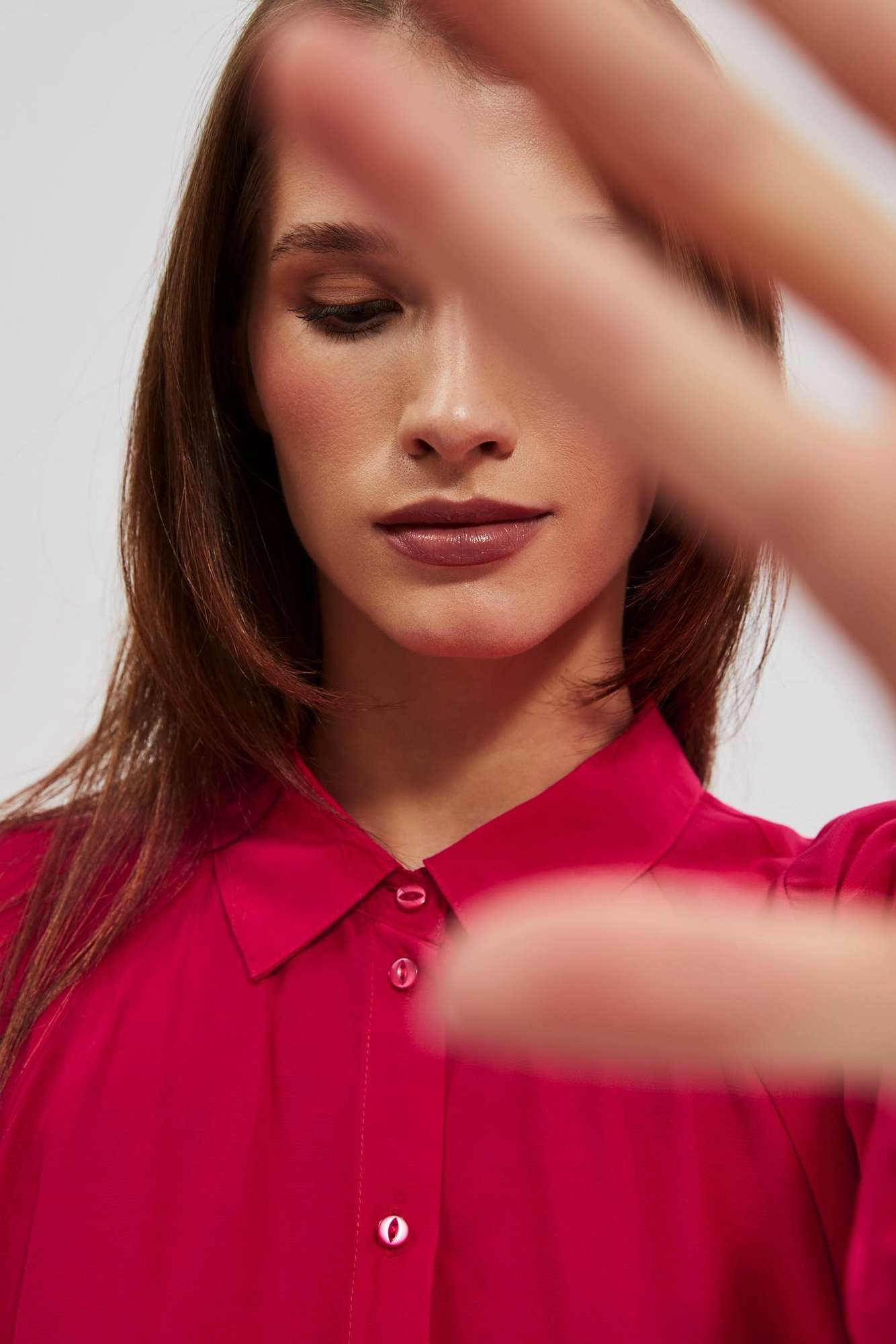 WOMEN'S SHIRT L-KO-4013 STRAWBERRY