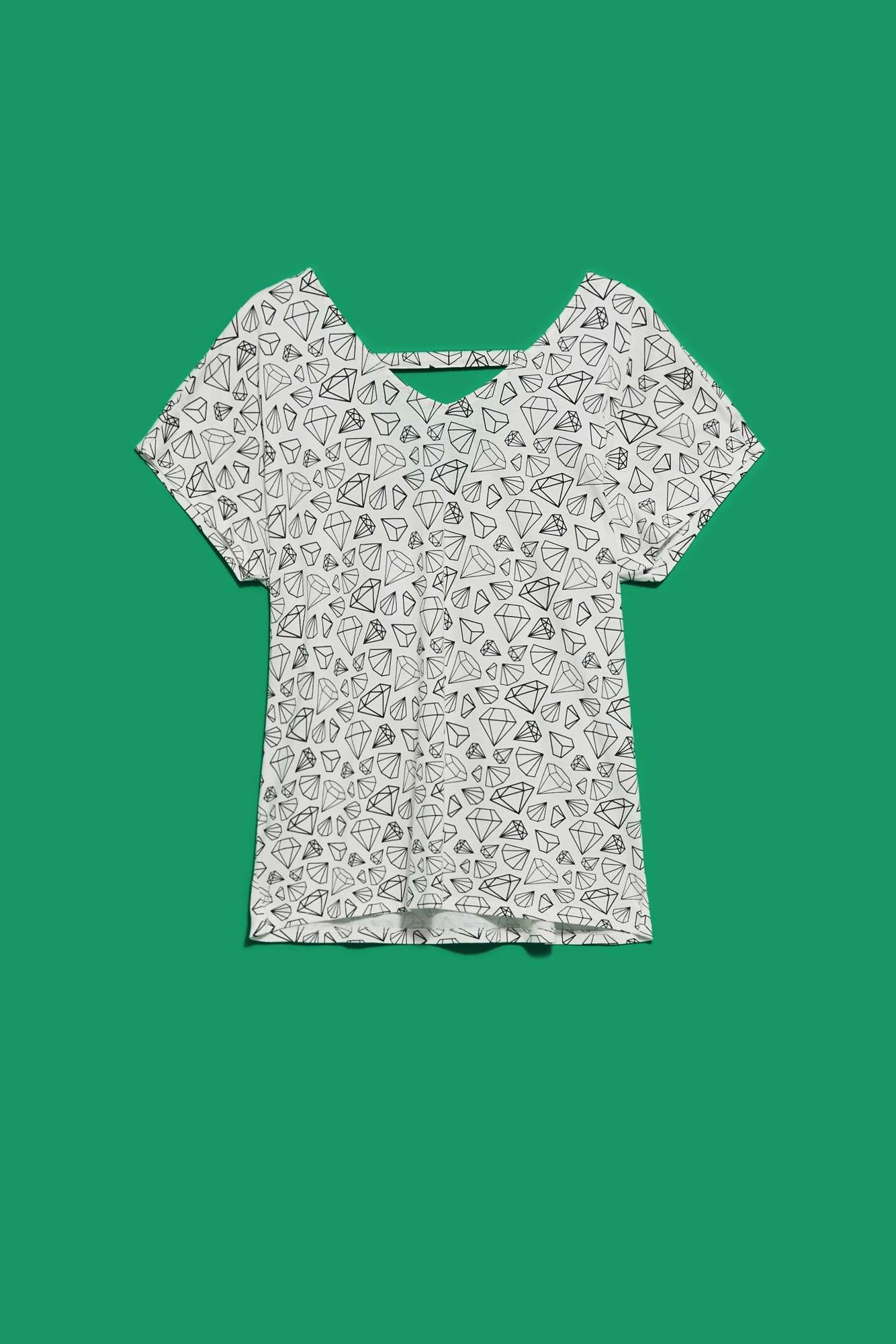 WOMEN'S T-SHIRT L-TS-4017 OFF WHITE