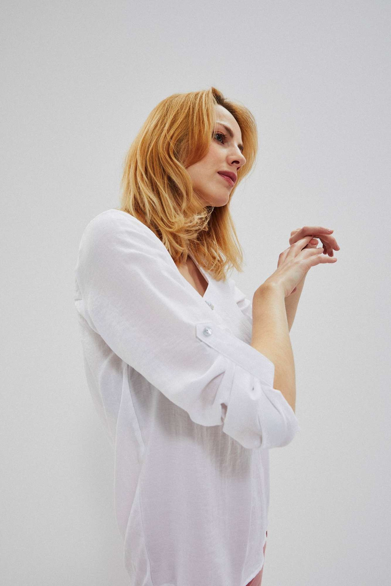 Plain viscose shirt