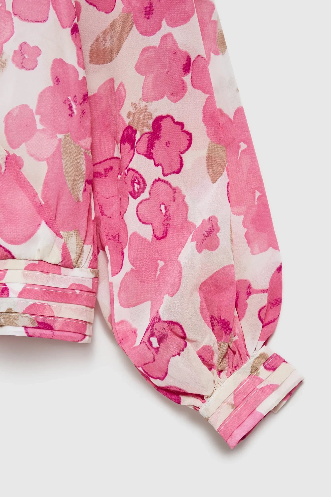 Women's V-neck blouse MOODO - pink