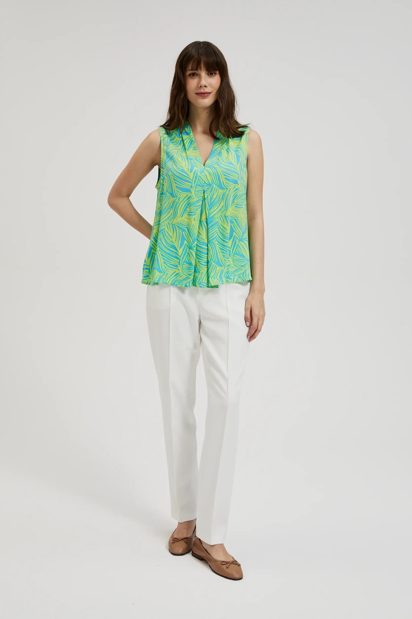 Women's blouse with neckline MOODO - colorful