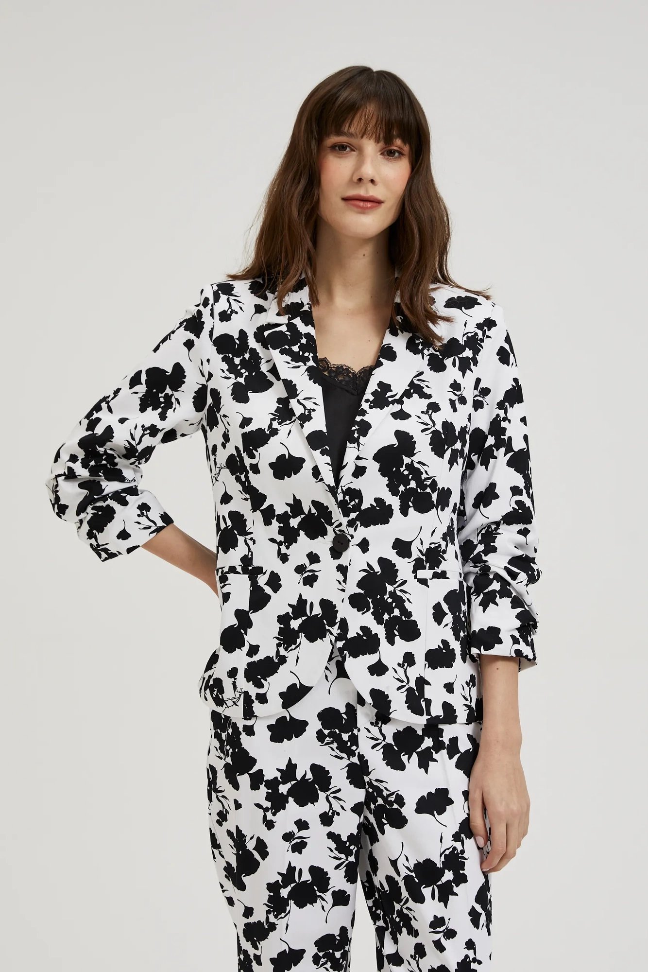 Marisse Women's Jacket L-Mr-4306 Black_White