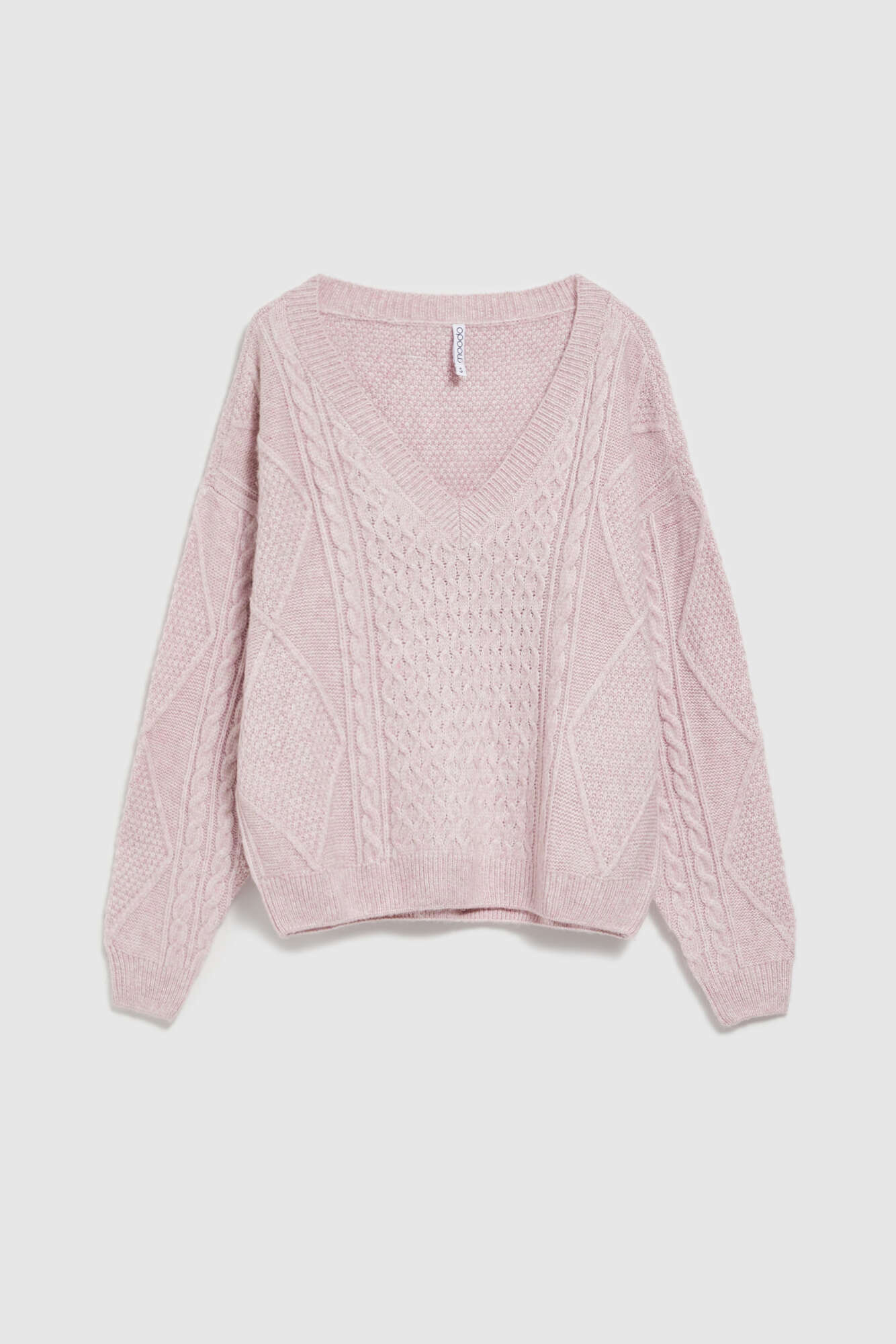 Marisse Pink V-Neck Sweater