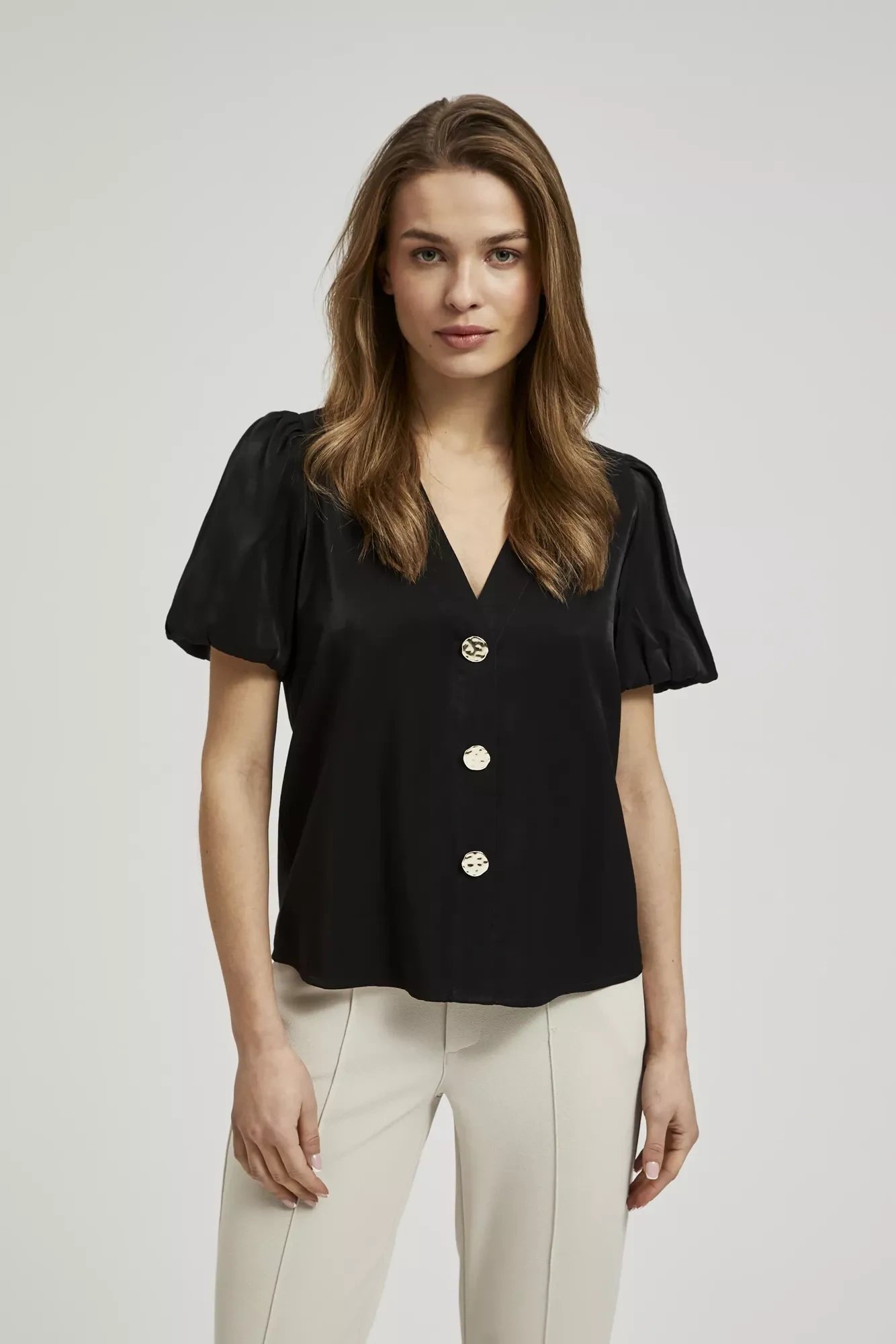 Women's shirt blouse MOODO - black
