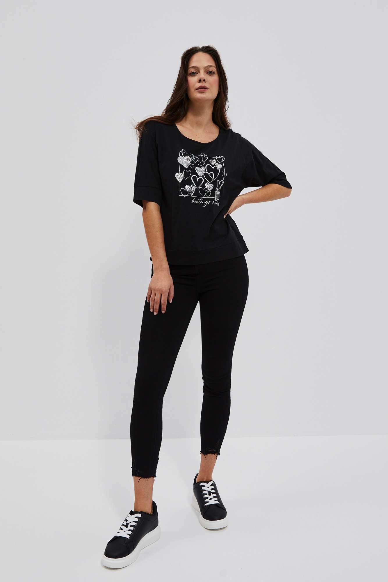 Marisse Women's T-Shirt L-Ts-4030 Black