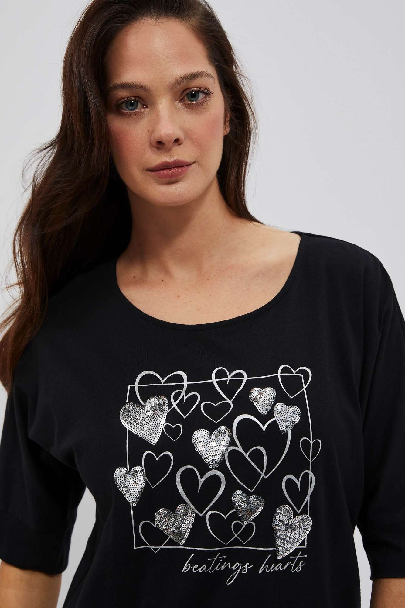 Marisse Women's T-Shirt L-Ts-4030 Black