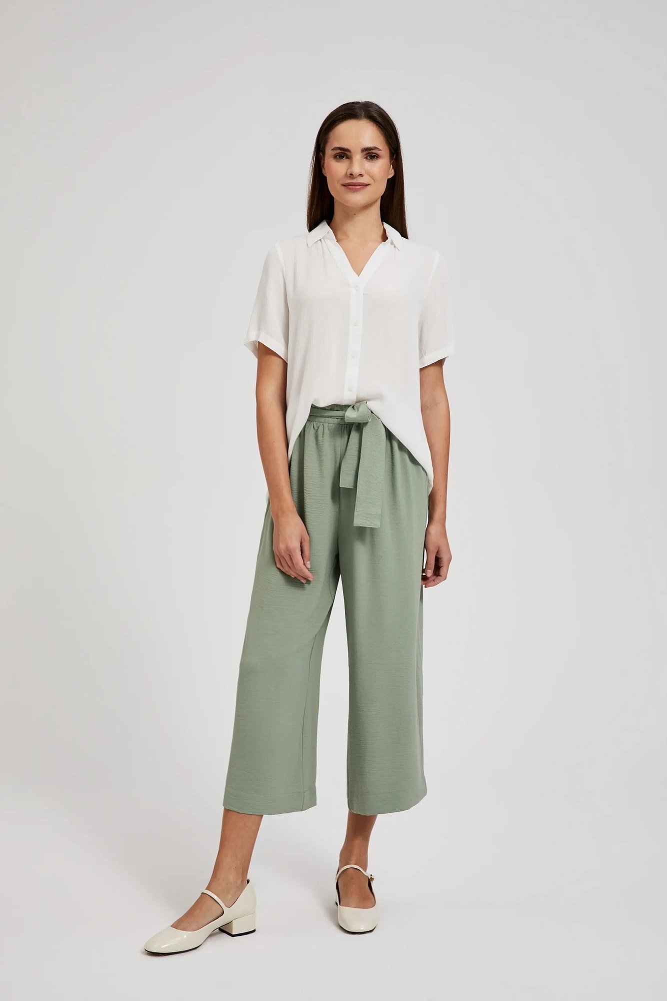 Women's shirt with collar MOODO - white