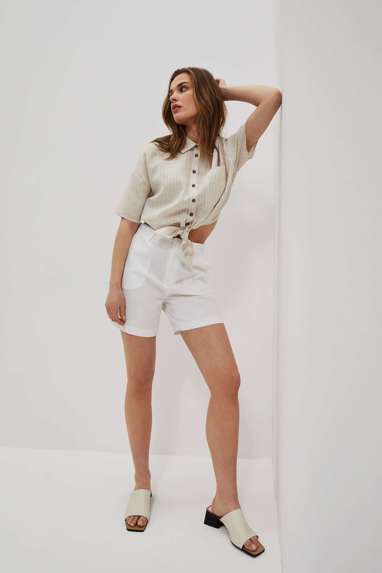 Marisse Women's Shorts L-Sh-4020 White
