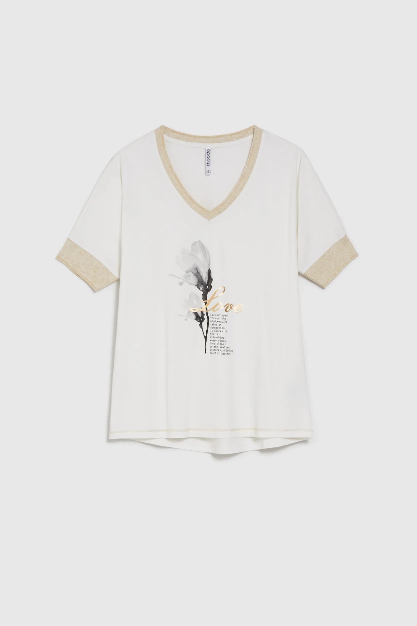 Marisse Women's T-Shirt L-Ts-4609 Off White