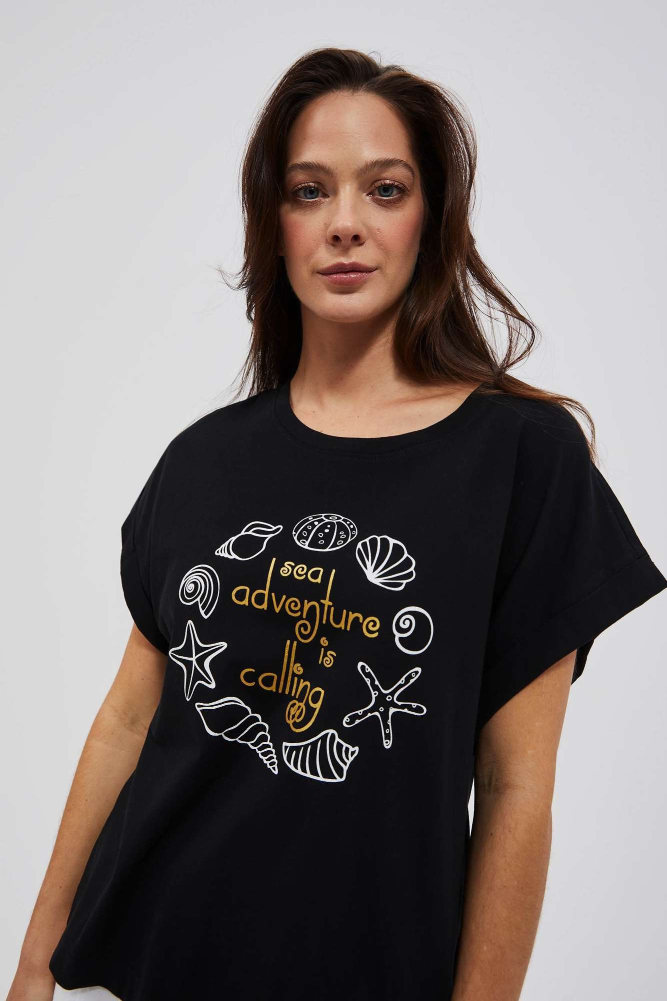 WOMEN'S T-SHIRT L-TS-4088 BLACK