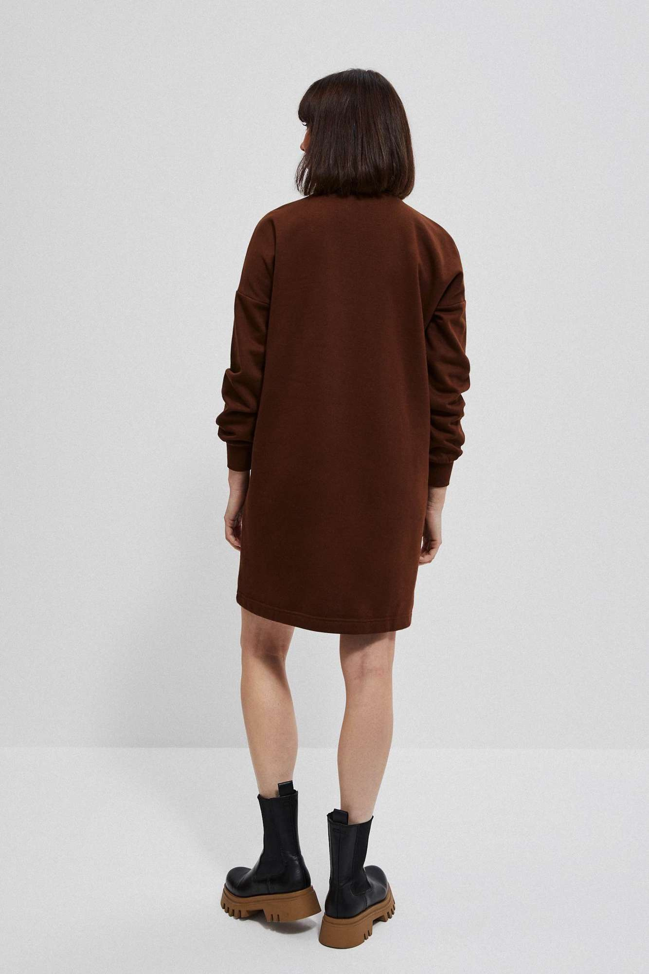 Plain turtleneck dress