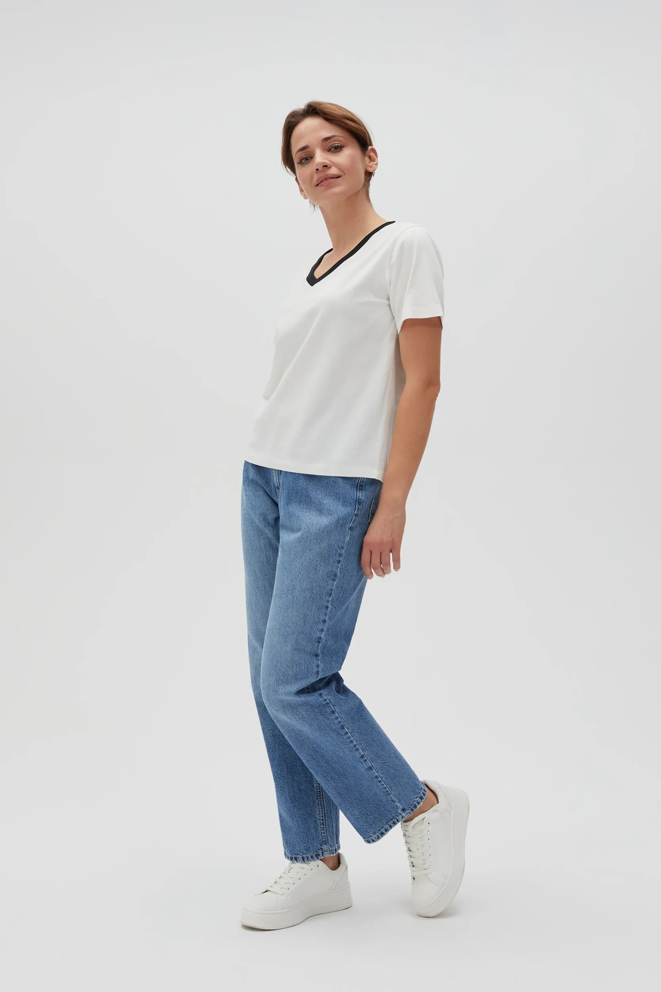 Marisse Women's T-Shirt L-Ts-4600 Off White