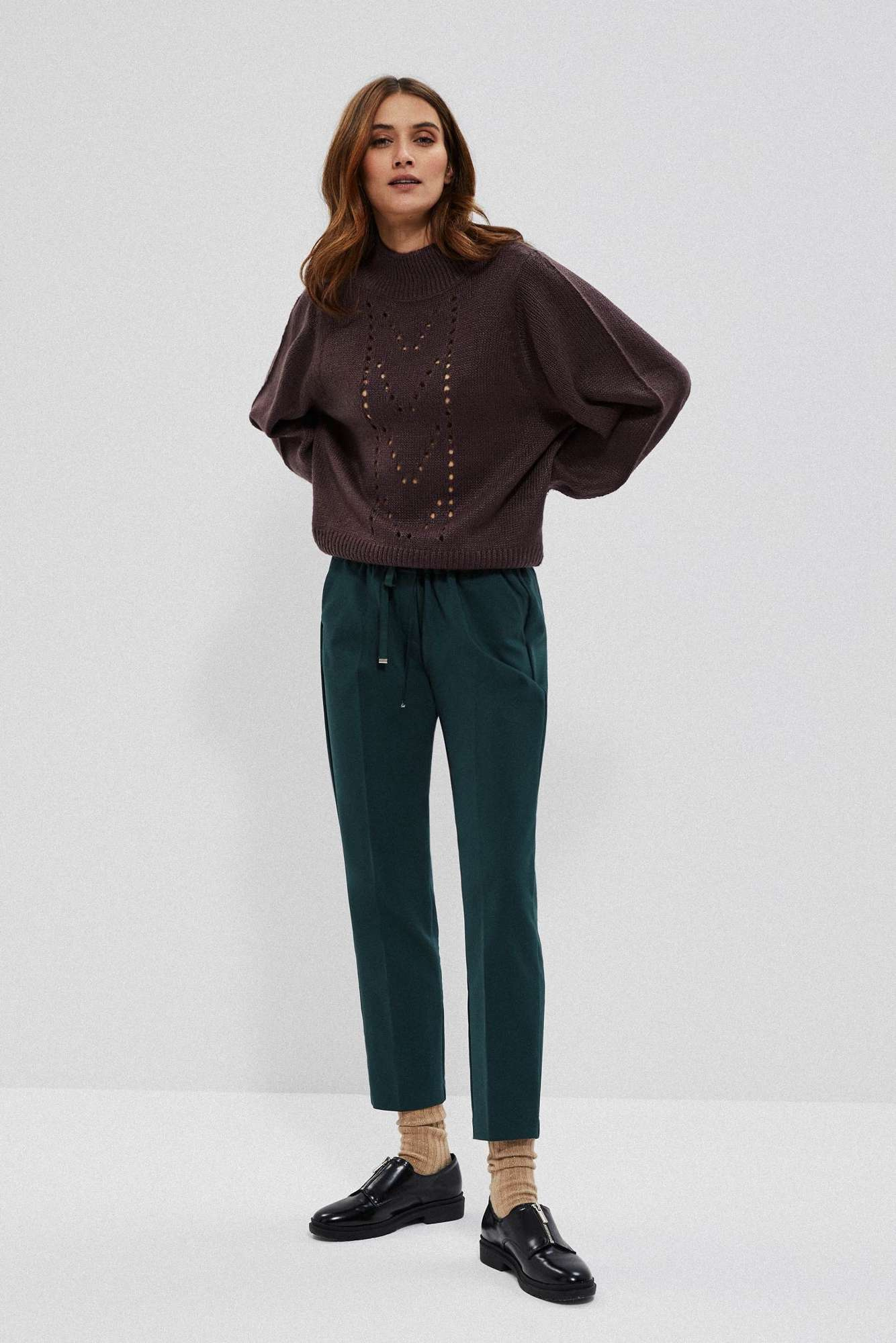 Pantaloni țigară - verde