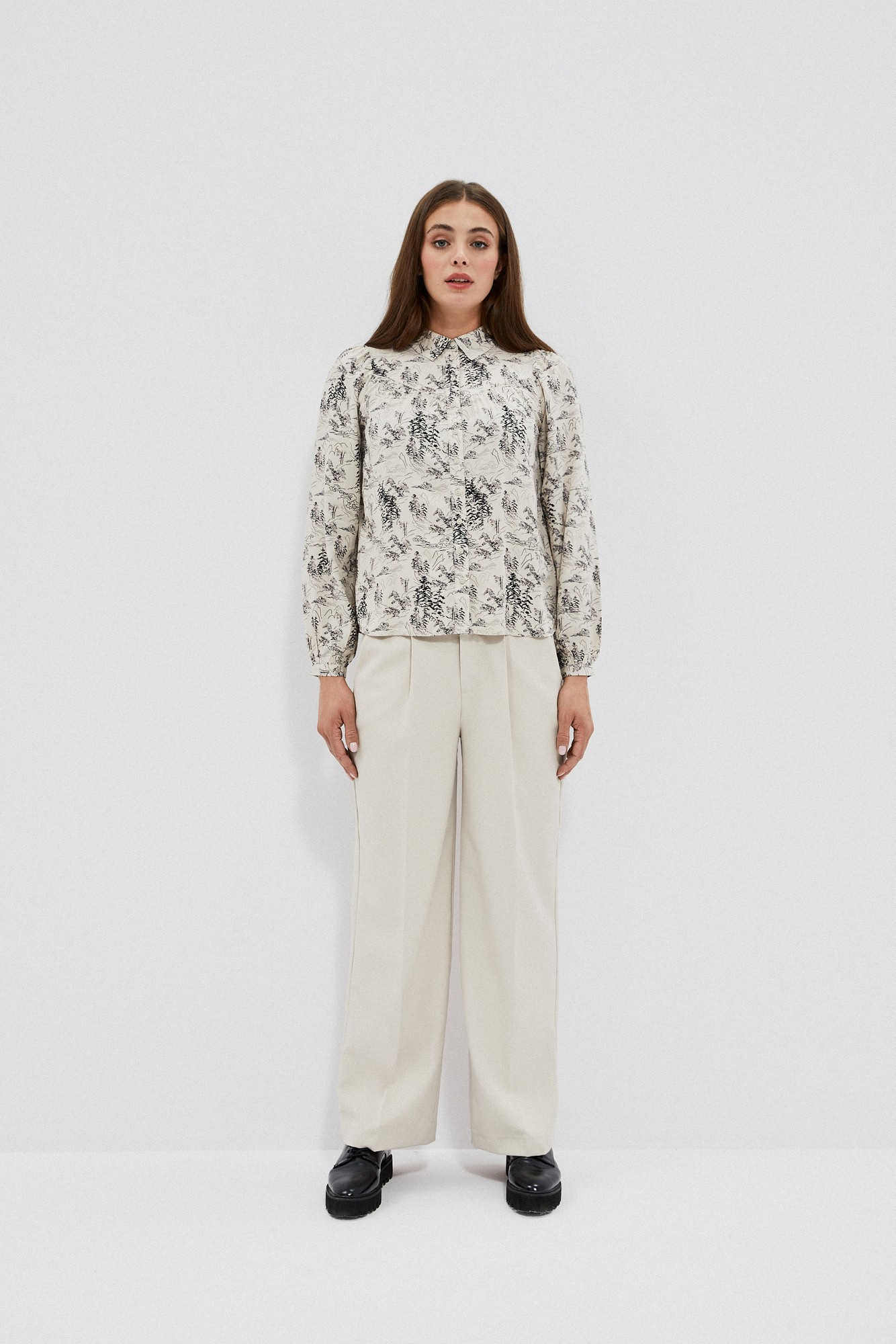 Marisse Women's Shirt L-Ko-4004 Beige