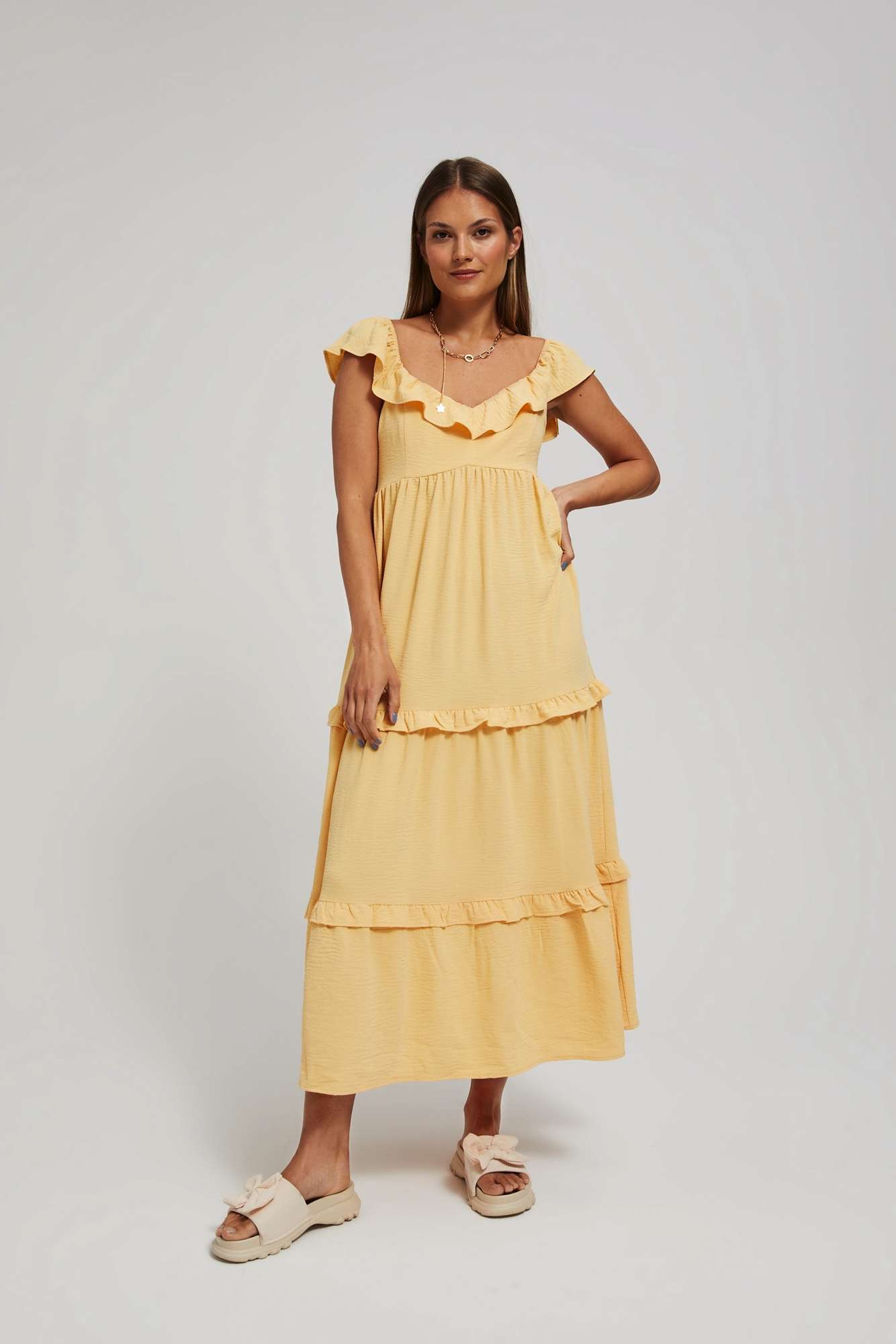 Marisse Women's Dress L-Su-4065 Vanilla