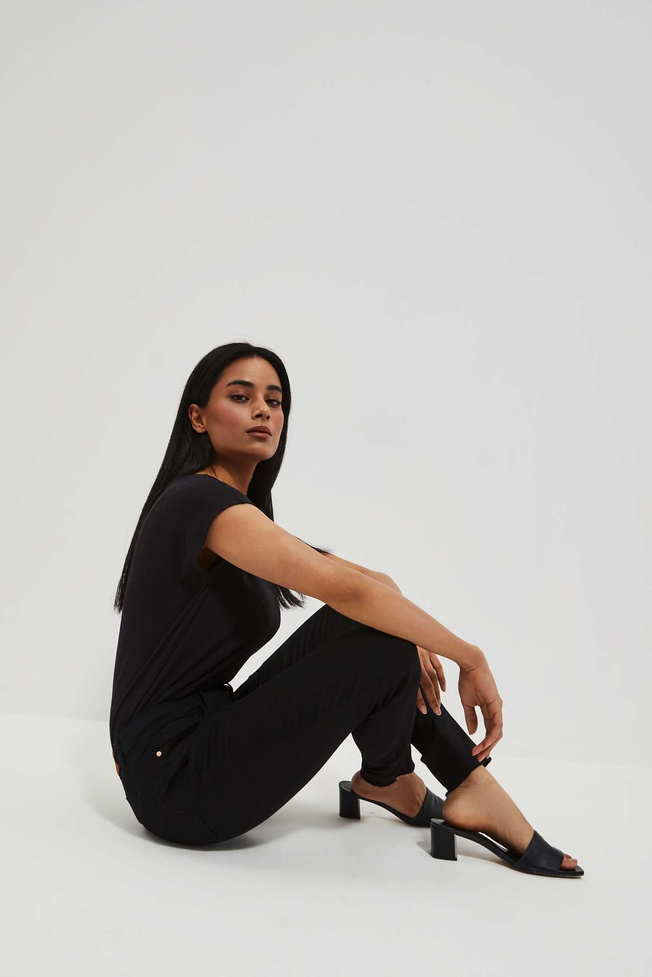 WOMEN'S JEANS L-JE-4018 BLACK