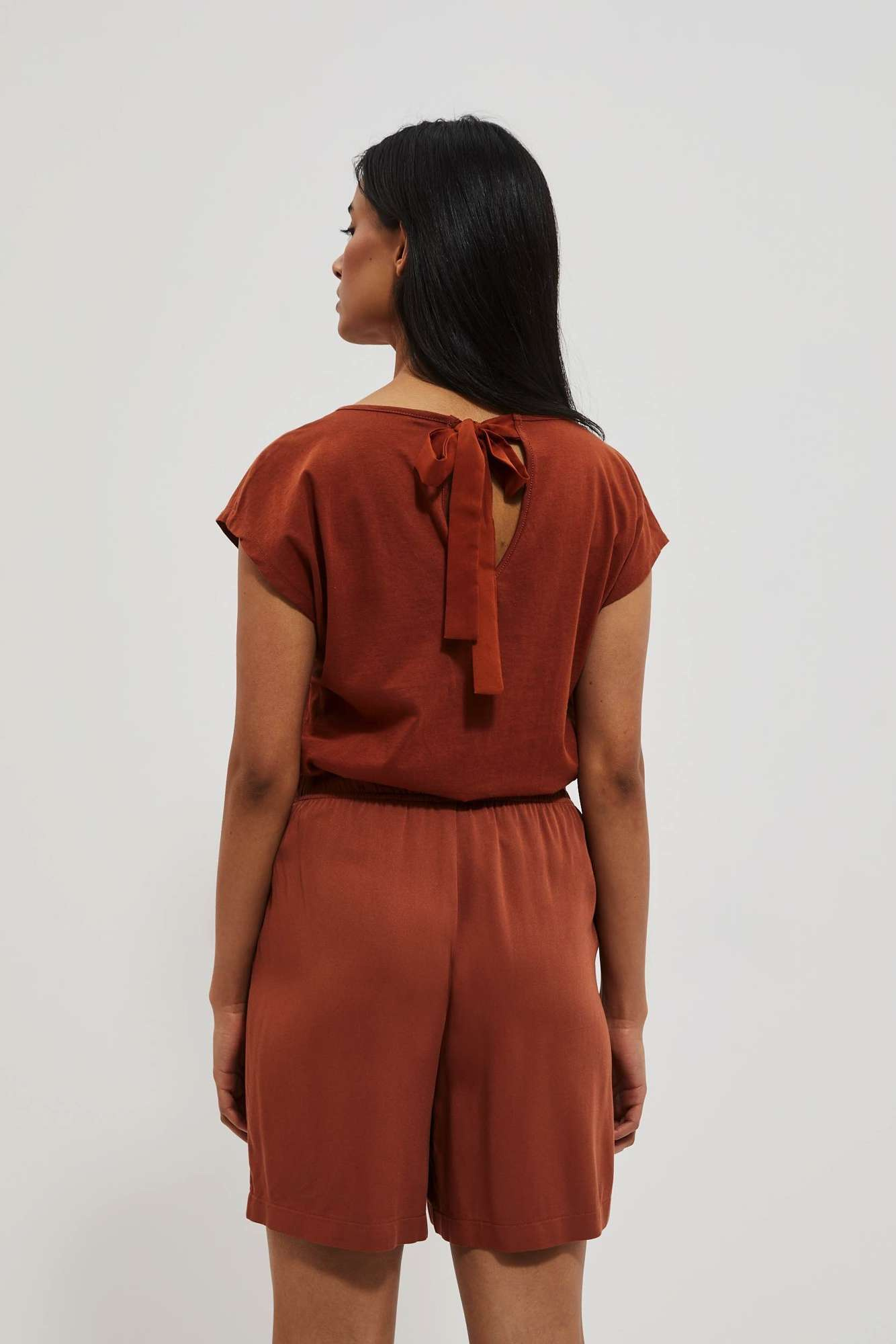 WOMEN'S T-SHIRT L-TS-4015 BROWN