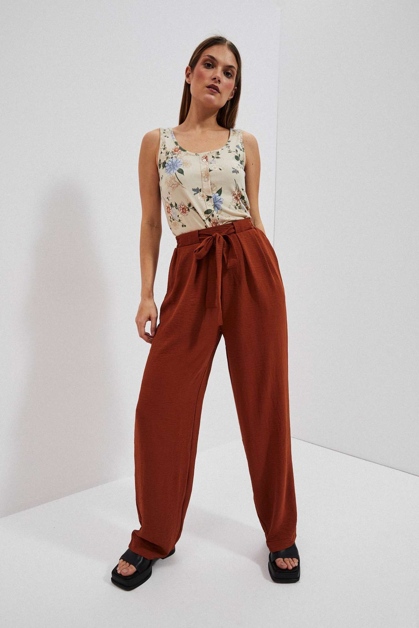 Marisse Women's Trousers L-Sp-4013 Brown