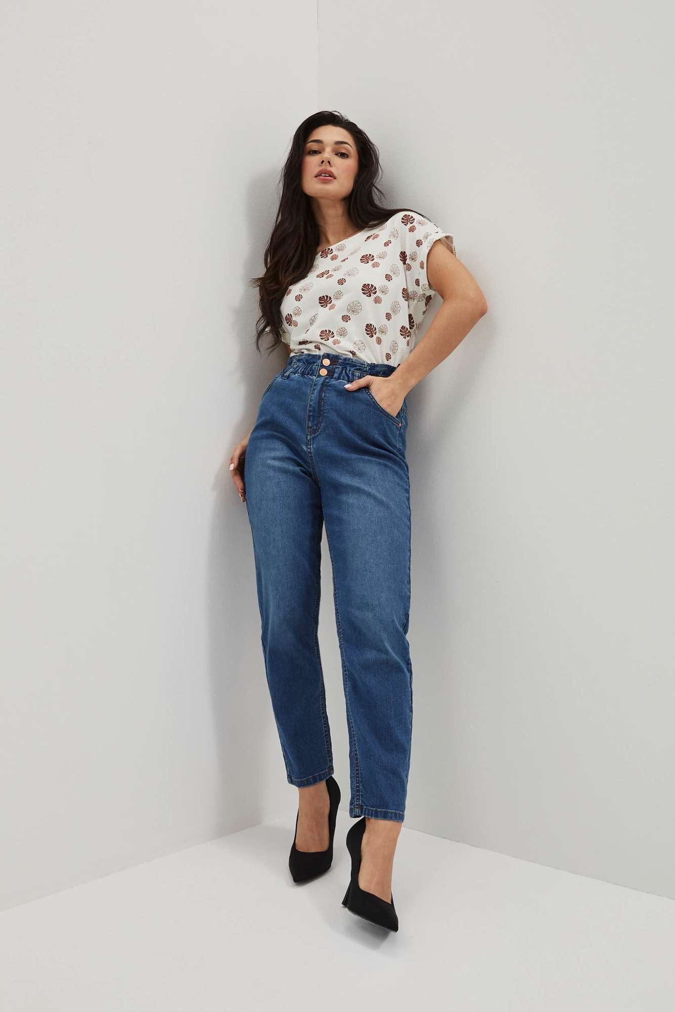 WOMEN'S JEANS L-JE-4015 D.Blue