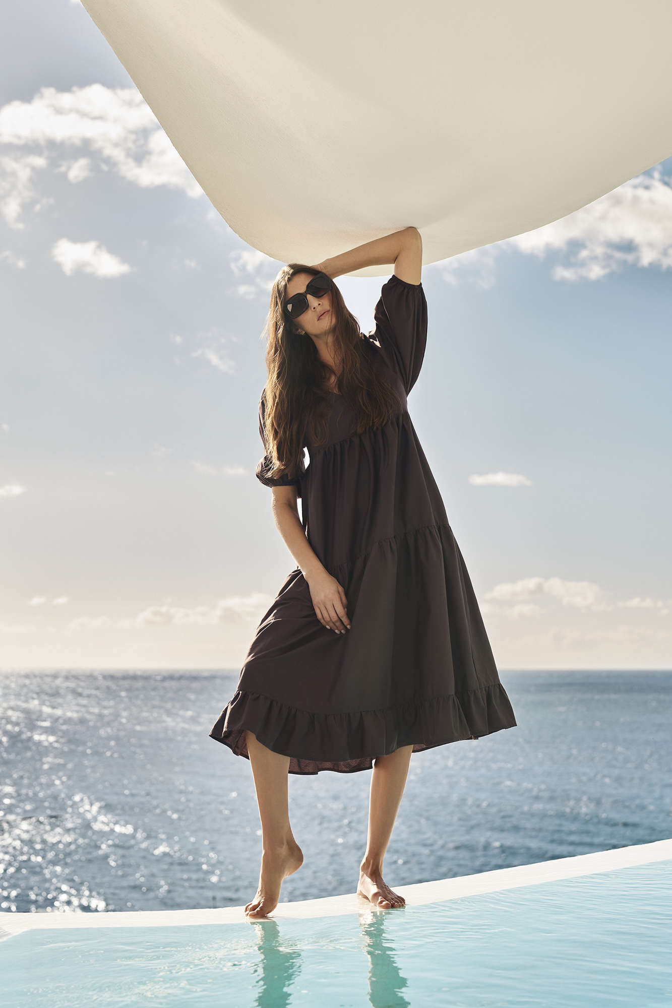 Marisse Women's Dress L-Su-4027 D.Oak