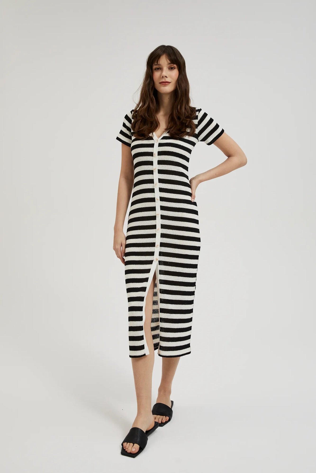 Marisse Women's Dress L-Su-4343 Black_Off White