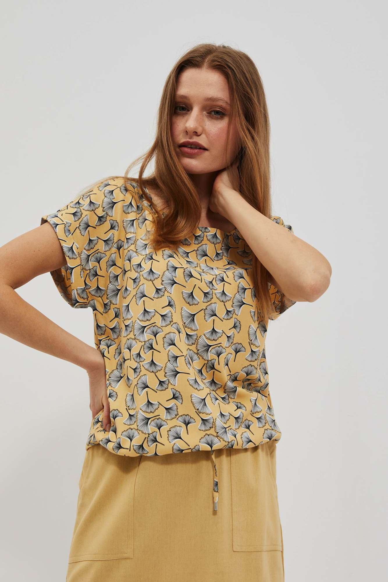 WOMEN'S SHIRT L-KO-4044 L.Honey