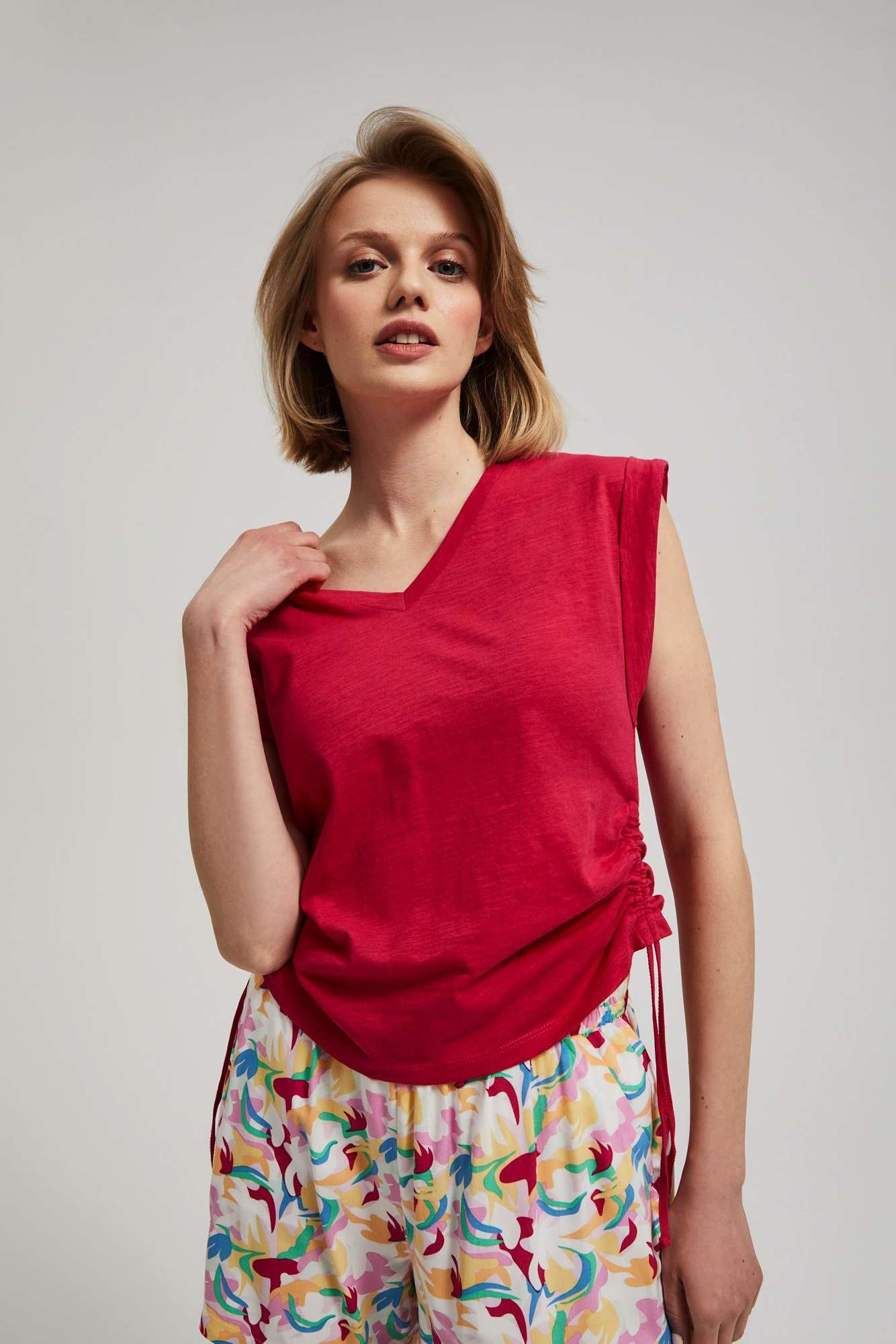 Marisse Women's T-Shirt L-Ts-4060 Strawberry