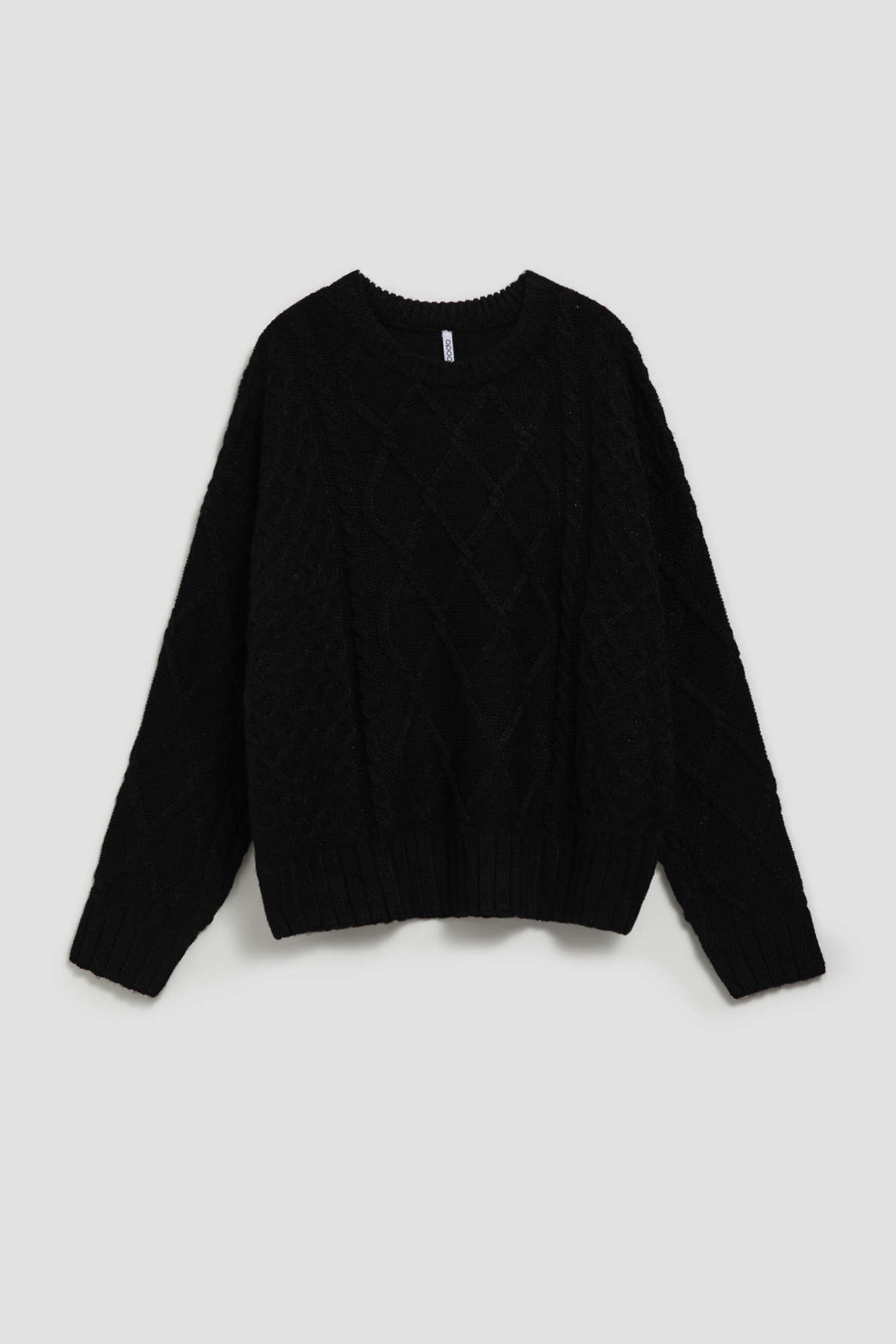 Sweater with decorative fabric