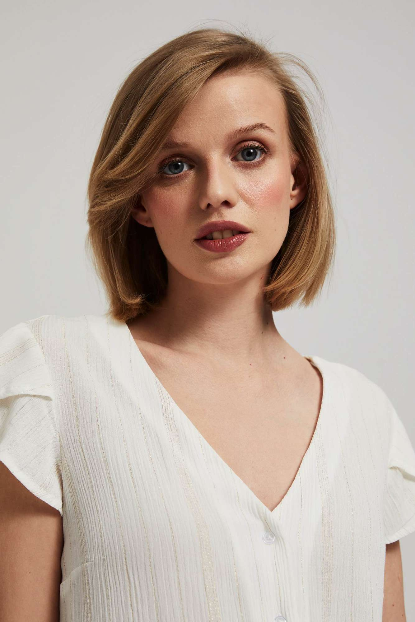 WOMEN'S SHIRT L-KO-4048 OFF WHITE