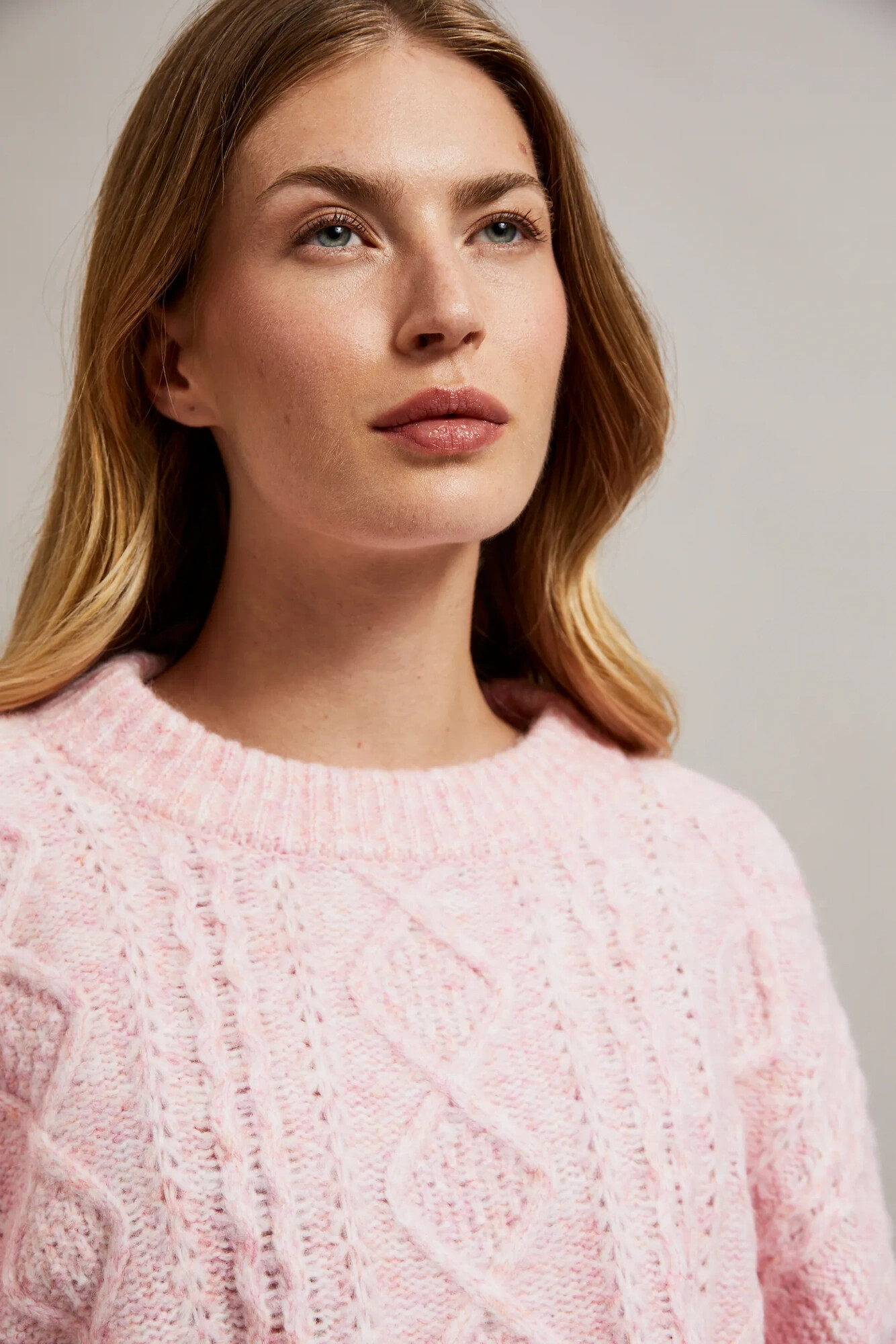 Marisse Women's Sweater Z-Sw-4517 L.Pink Mel