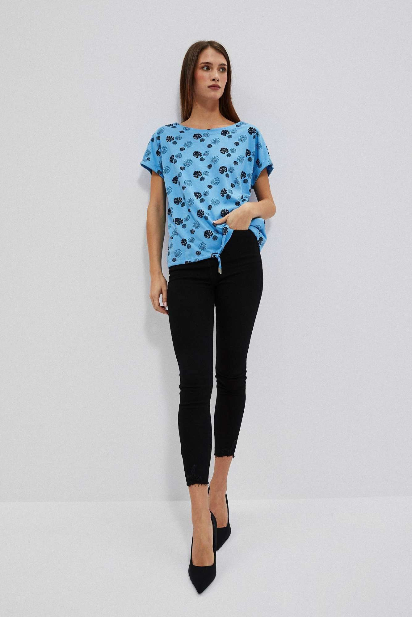 WOMEN'S T-SHIRT L-TS-4021 L.Blue