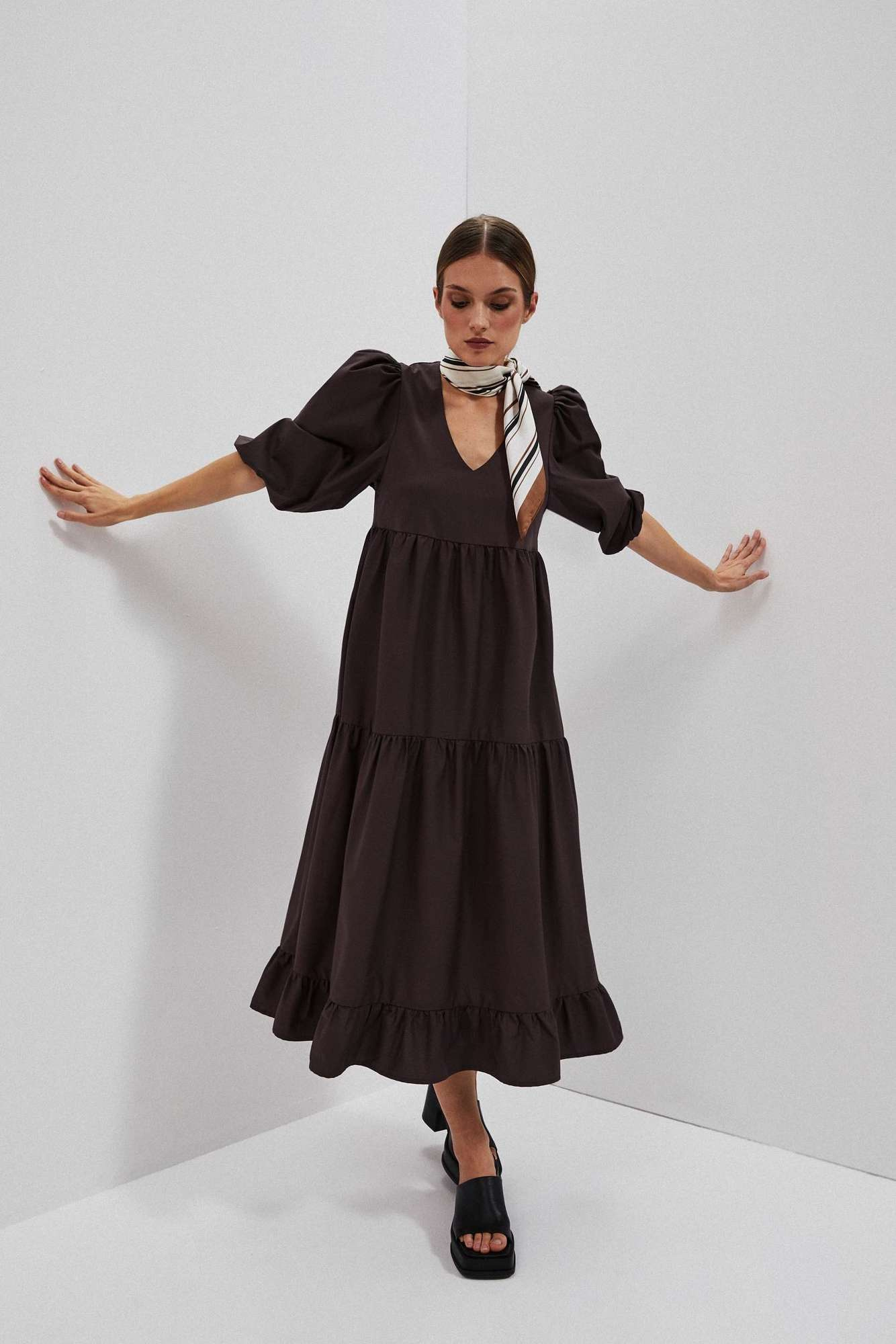 Marisse Women's Dress L-Su-4027 D.Oak