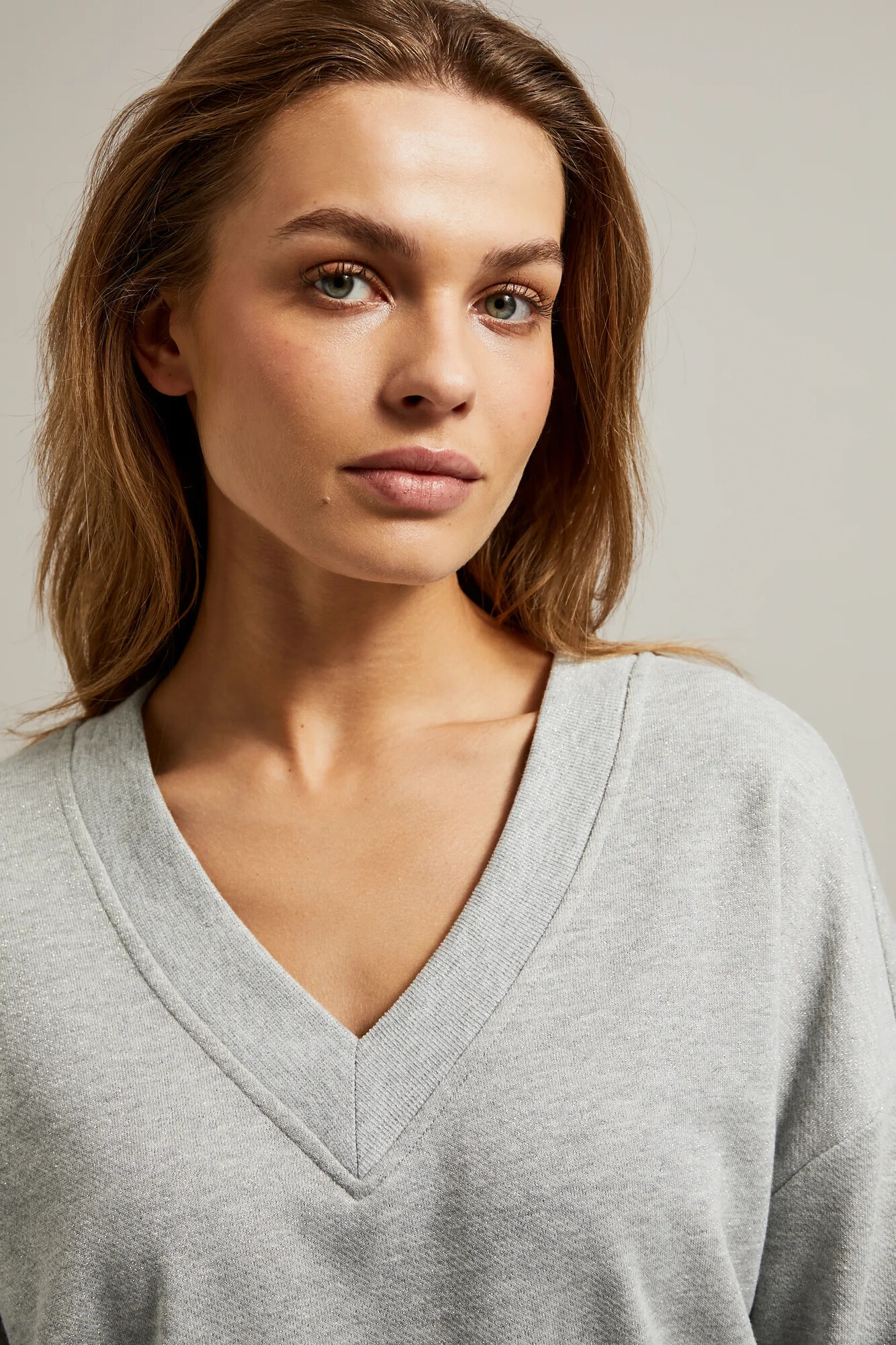 Marisse Women's Sweatshirt Z-Bl-4501 Grey Mel