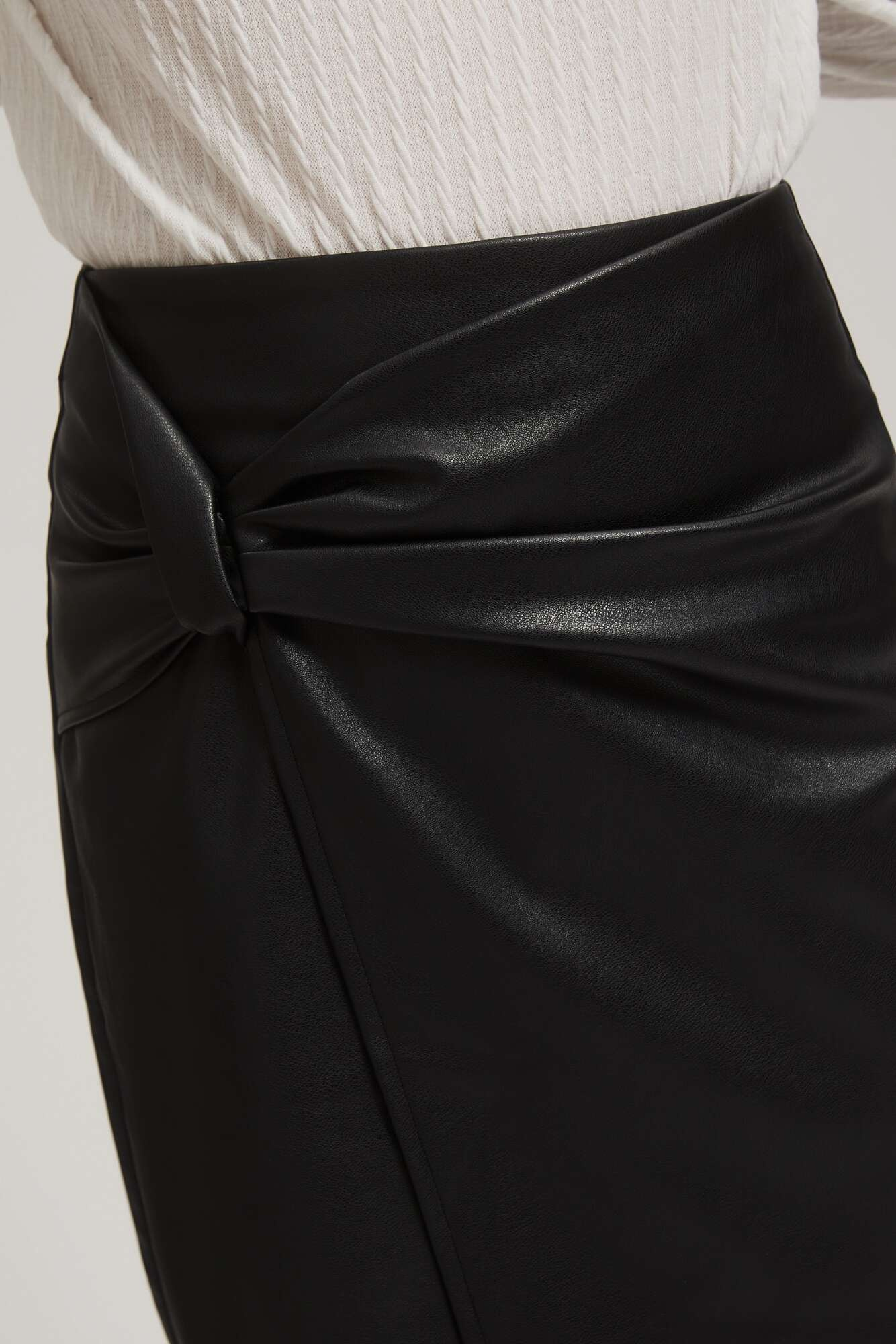 Skirt made of imitation leather