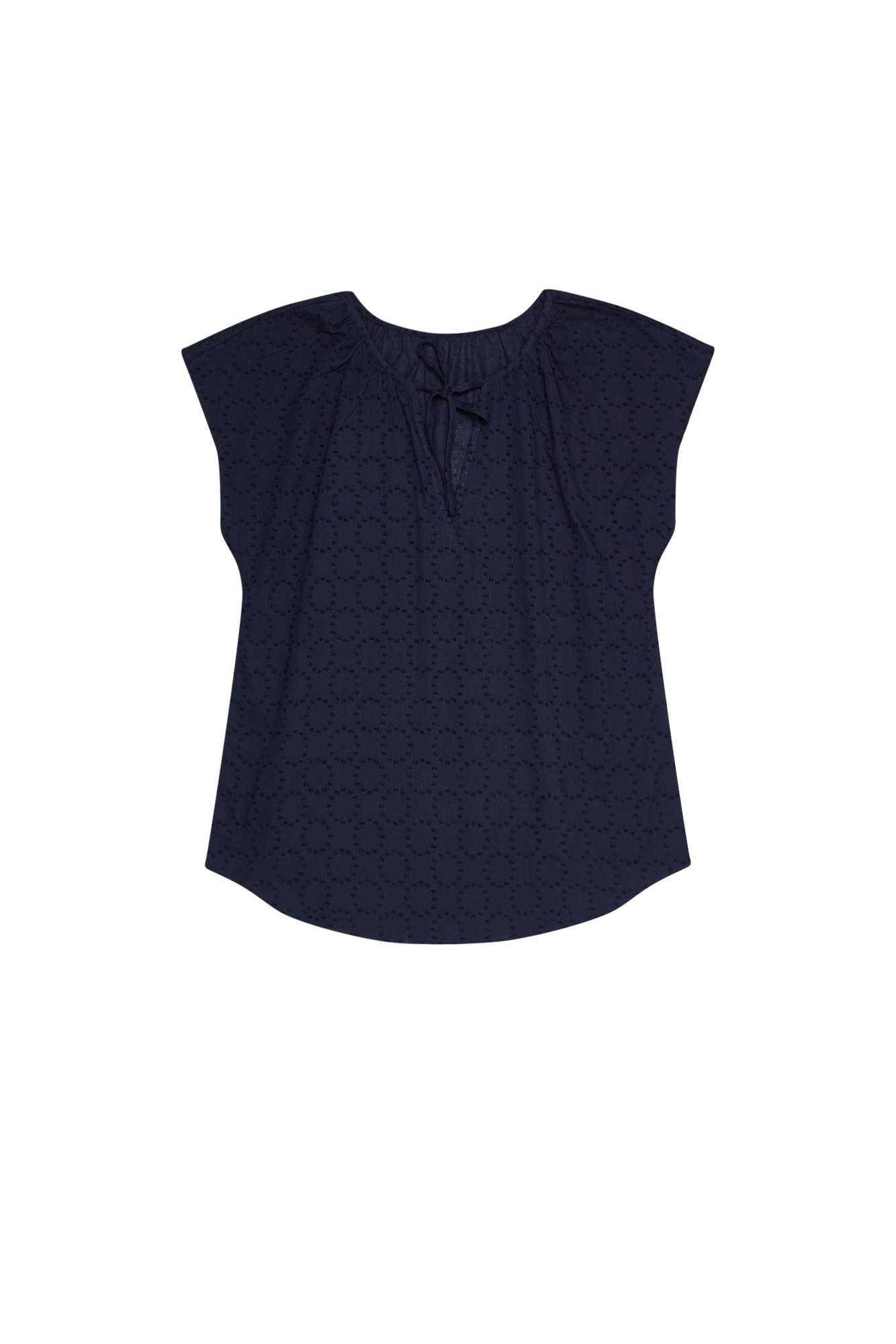 Cotton shirt blouse - dark blue