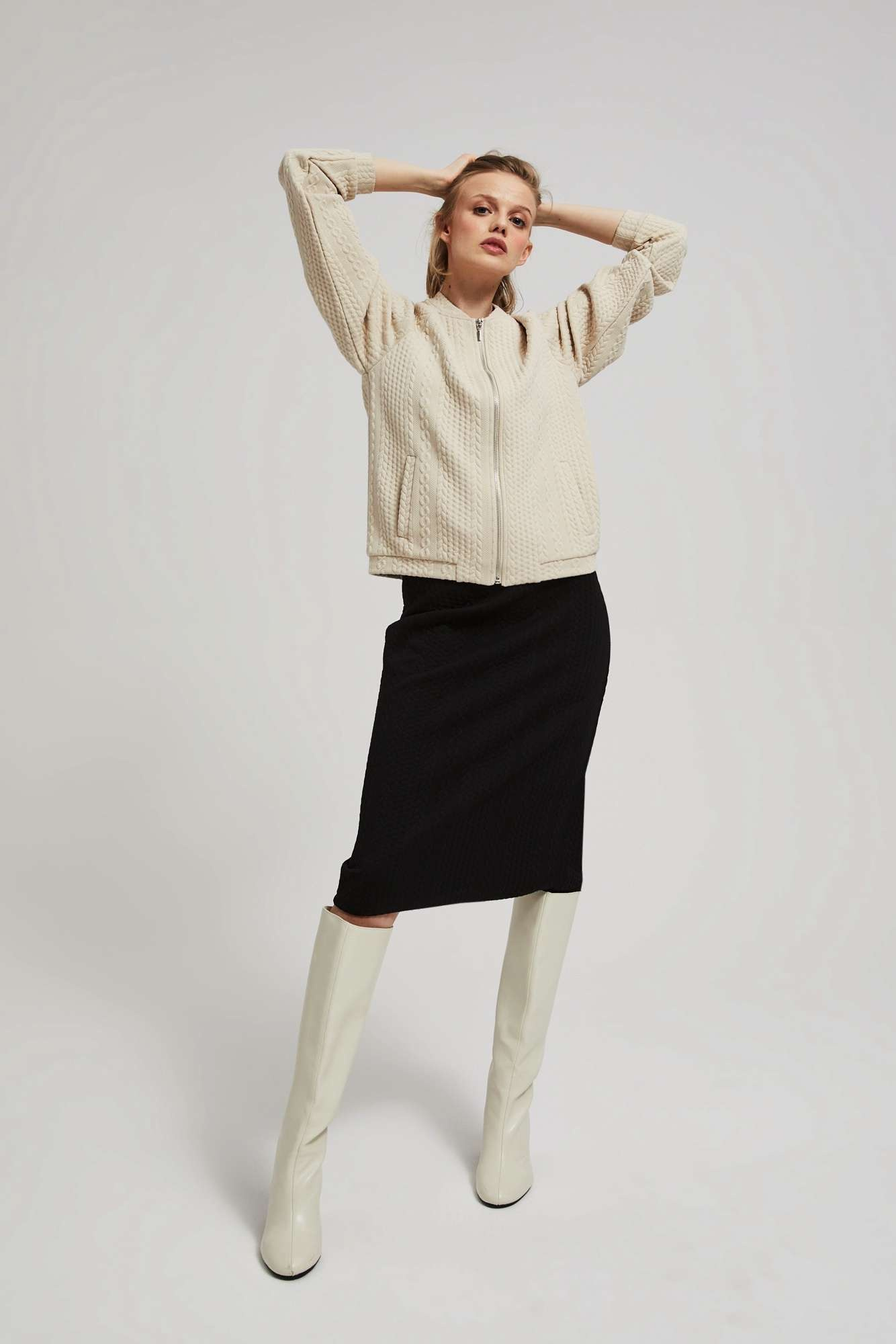 Zip-up hoodie with pockets