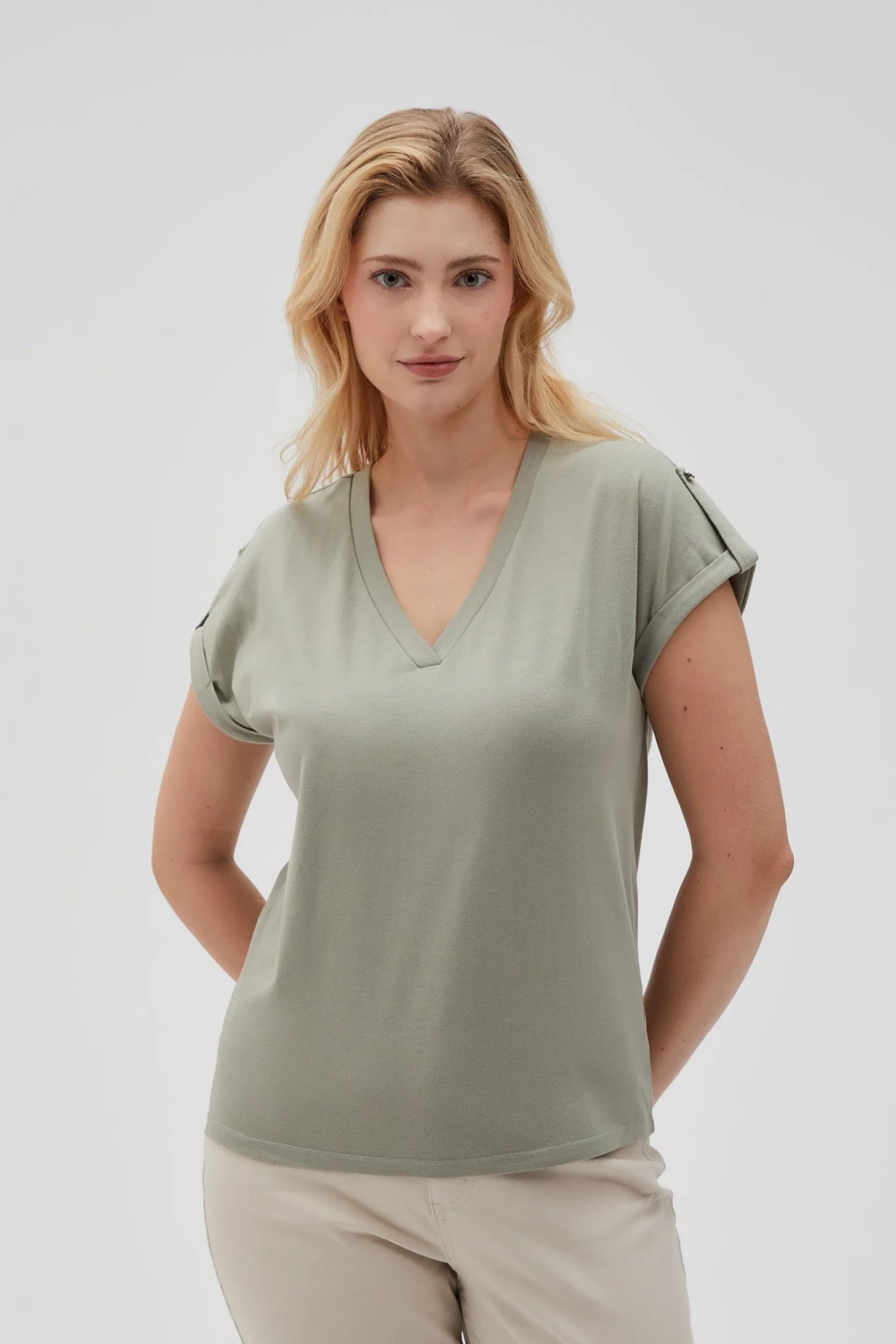 Marisse Womens T-Shirt L-Ts-4621 Olive