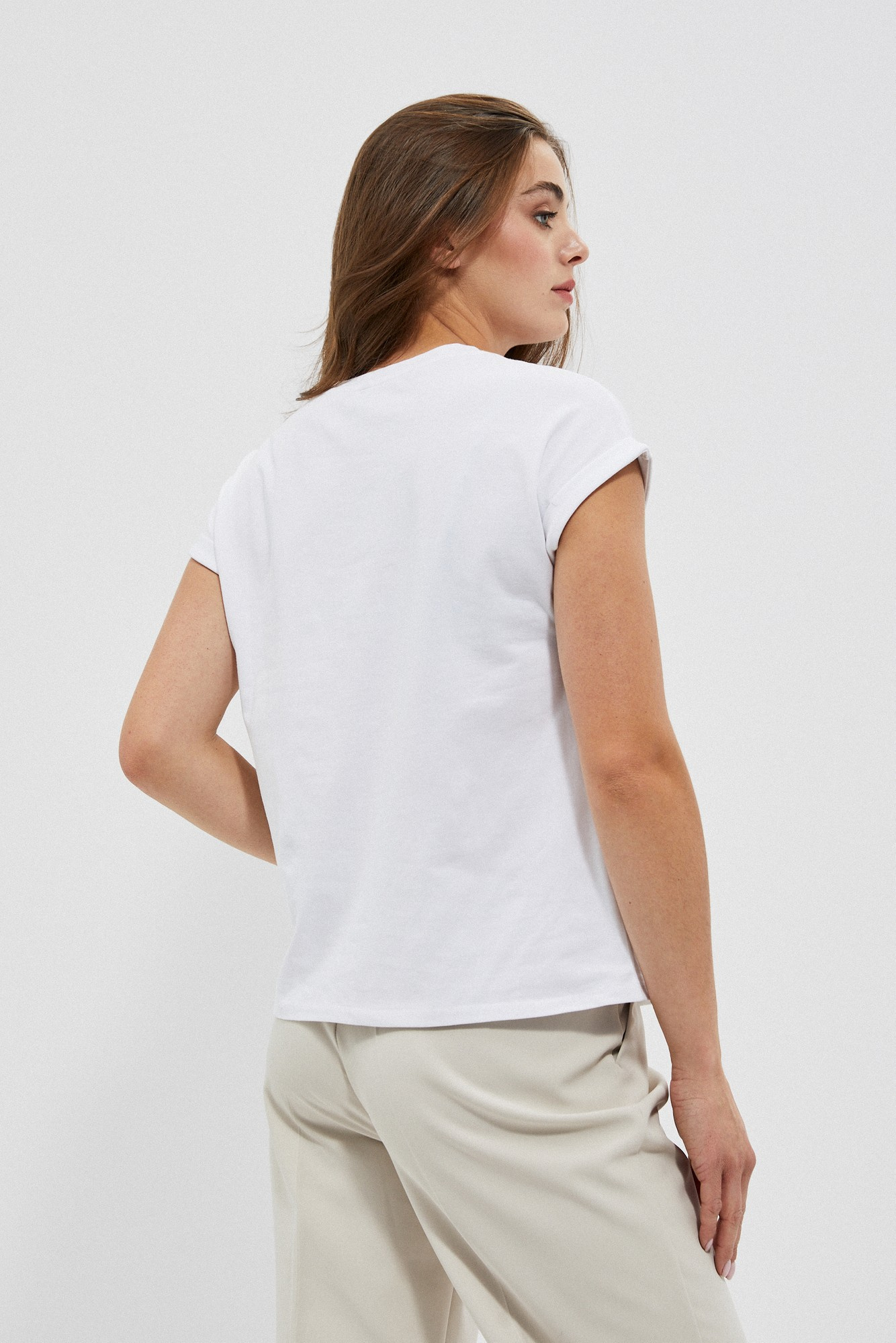 Marisse Women's T-Shirt L-Ts-4004 White