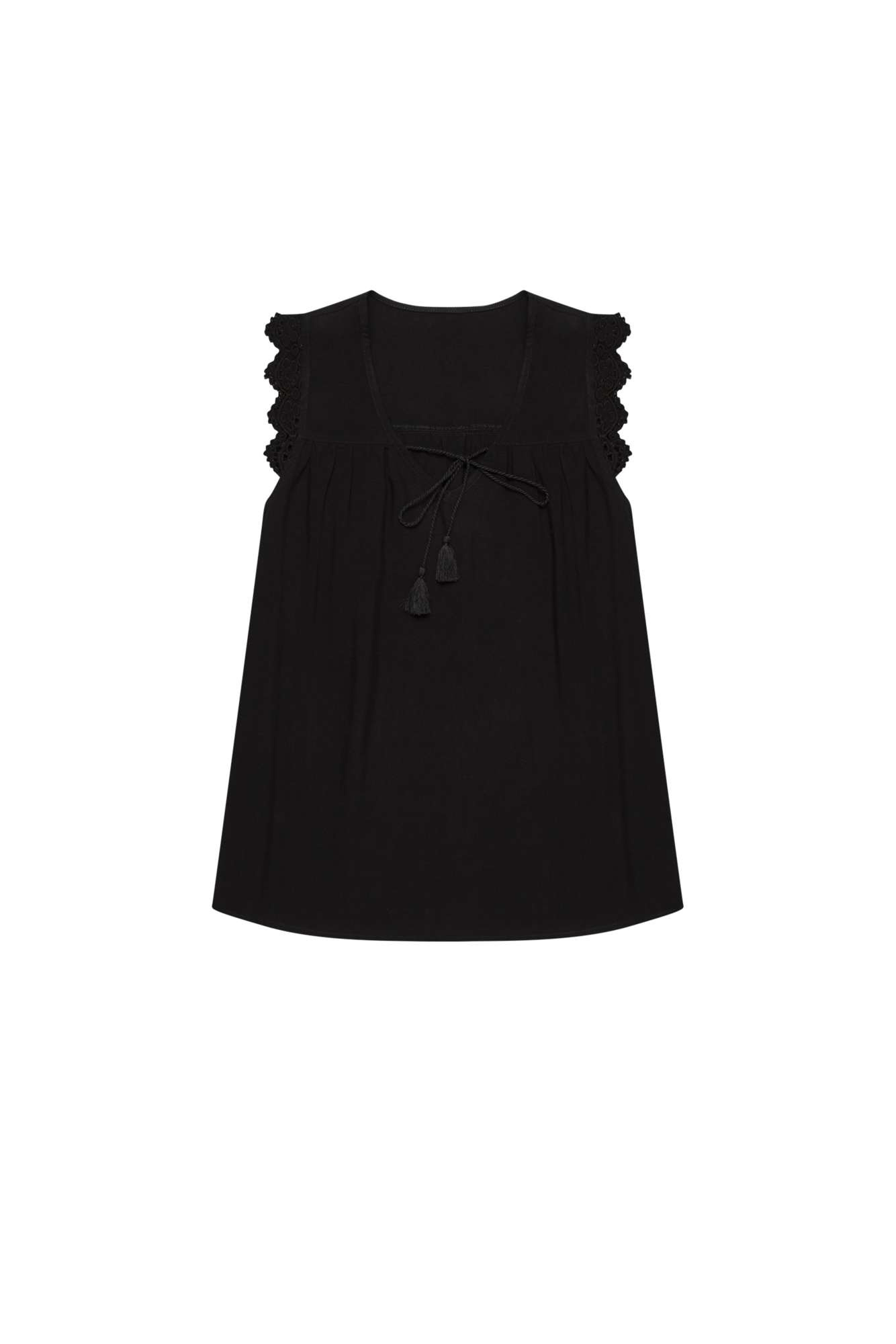 Viscose top with lace