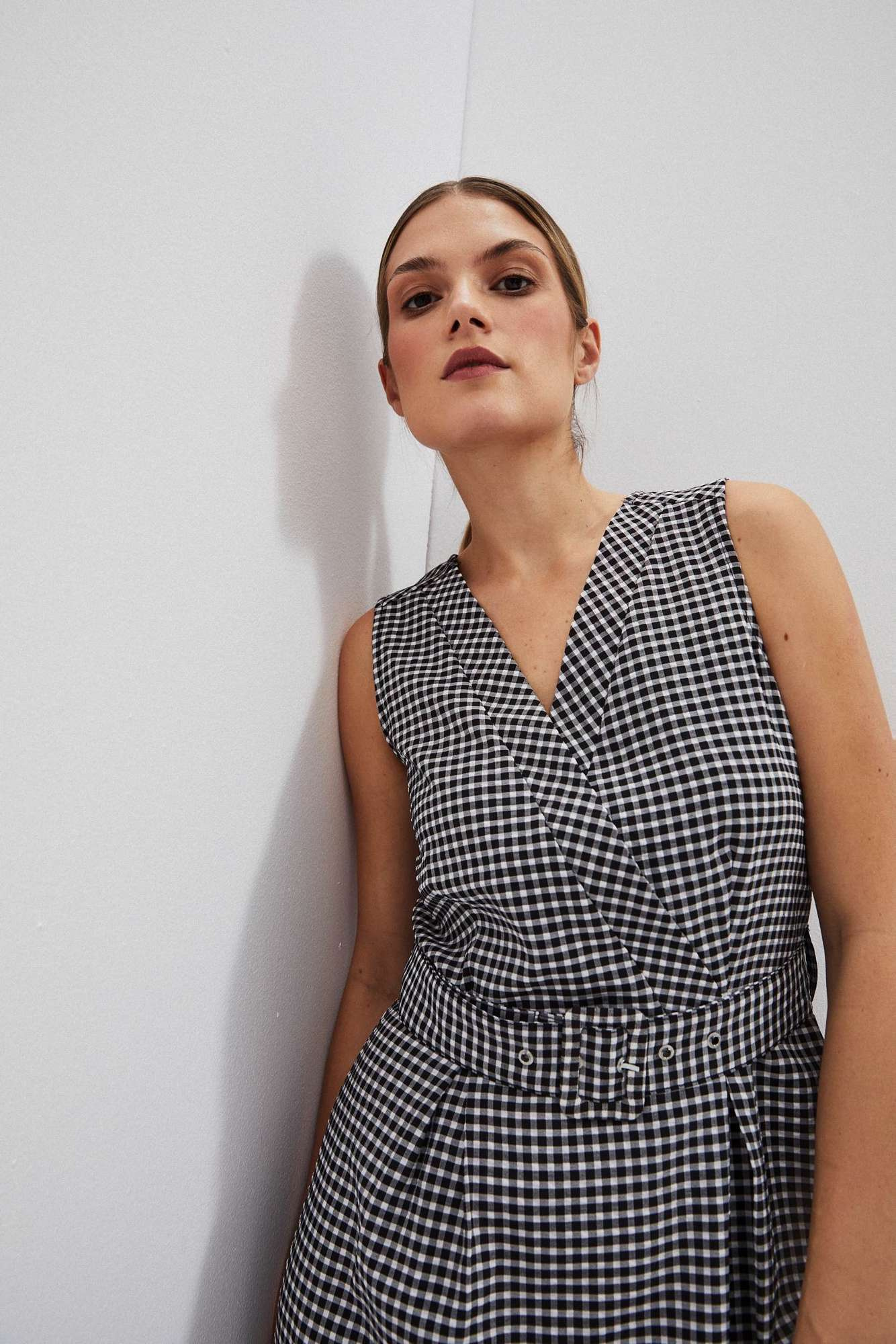 Marisse Women's Dress L-Su-4018 Black_White