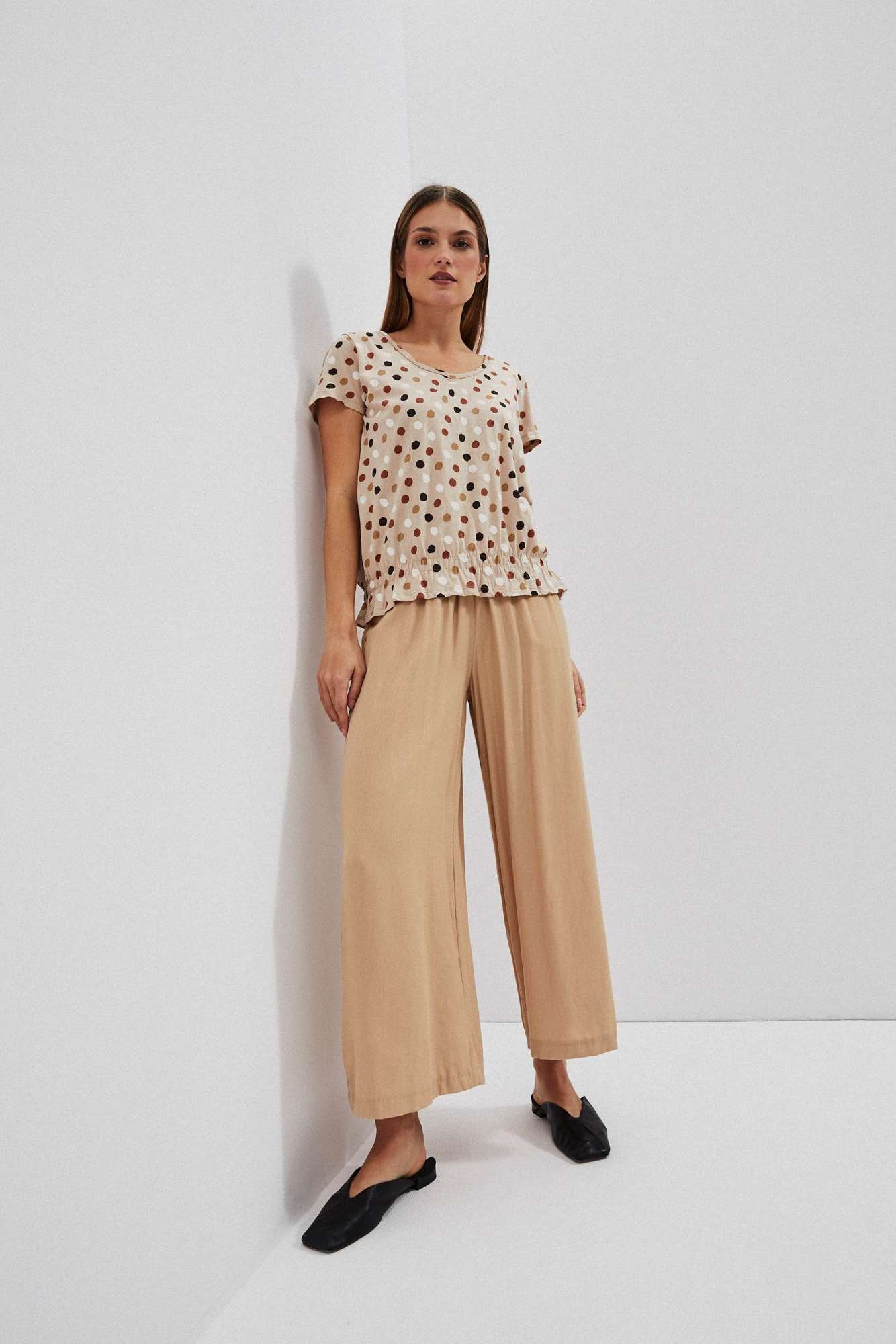 WOMEN'S T-SHIRT L-TS-4053 L.Beige