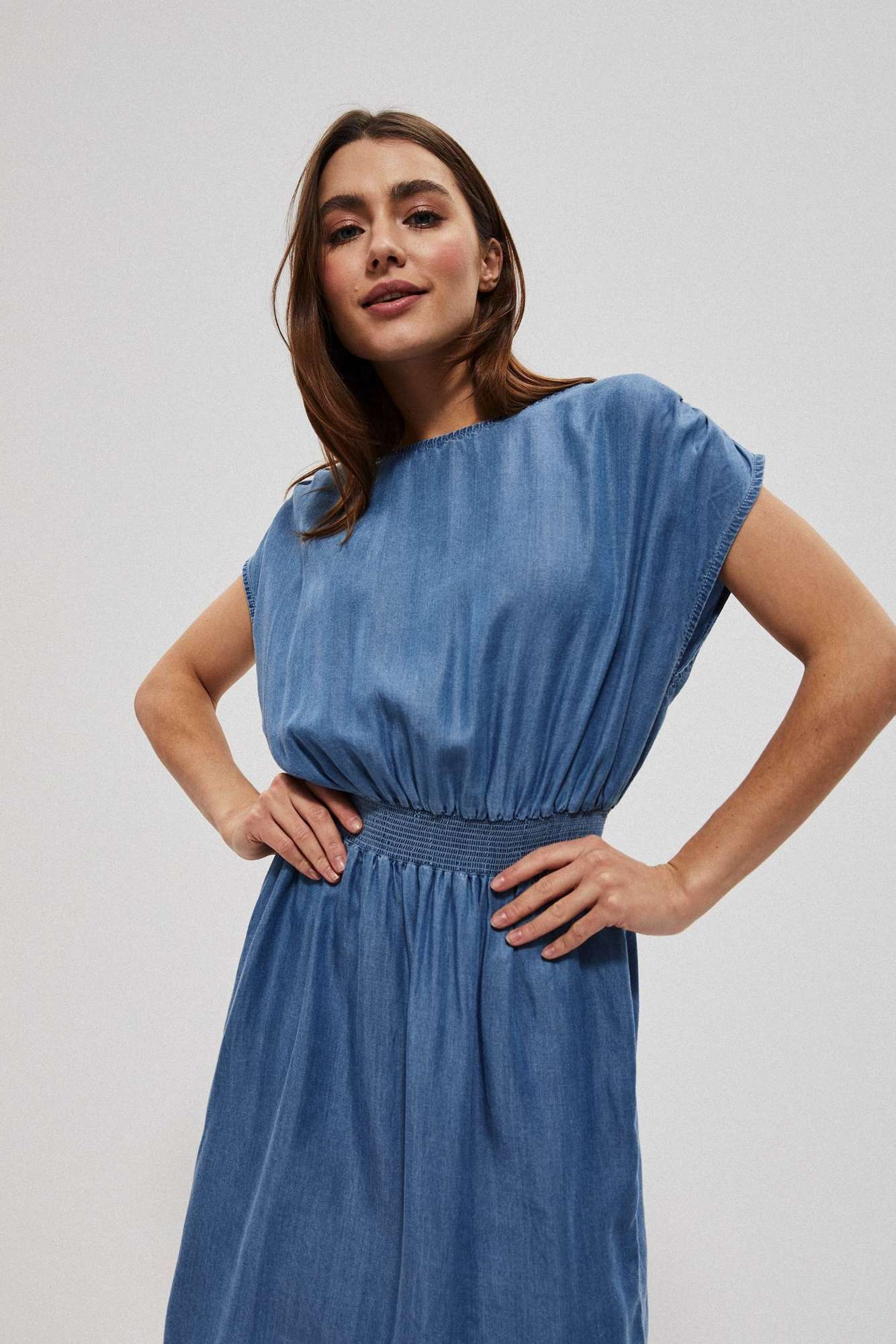 Marisse Lyocell Summer Dress L-Su-3724 Blue