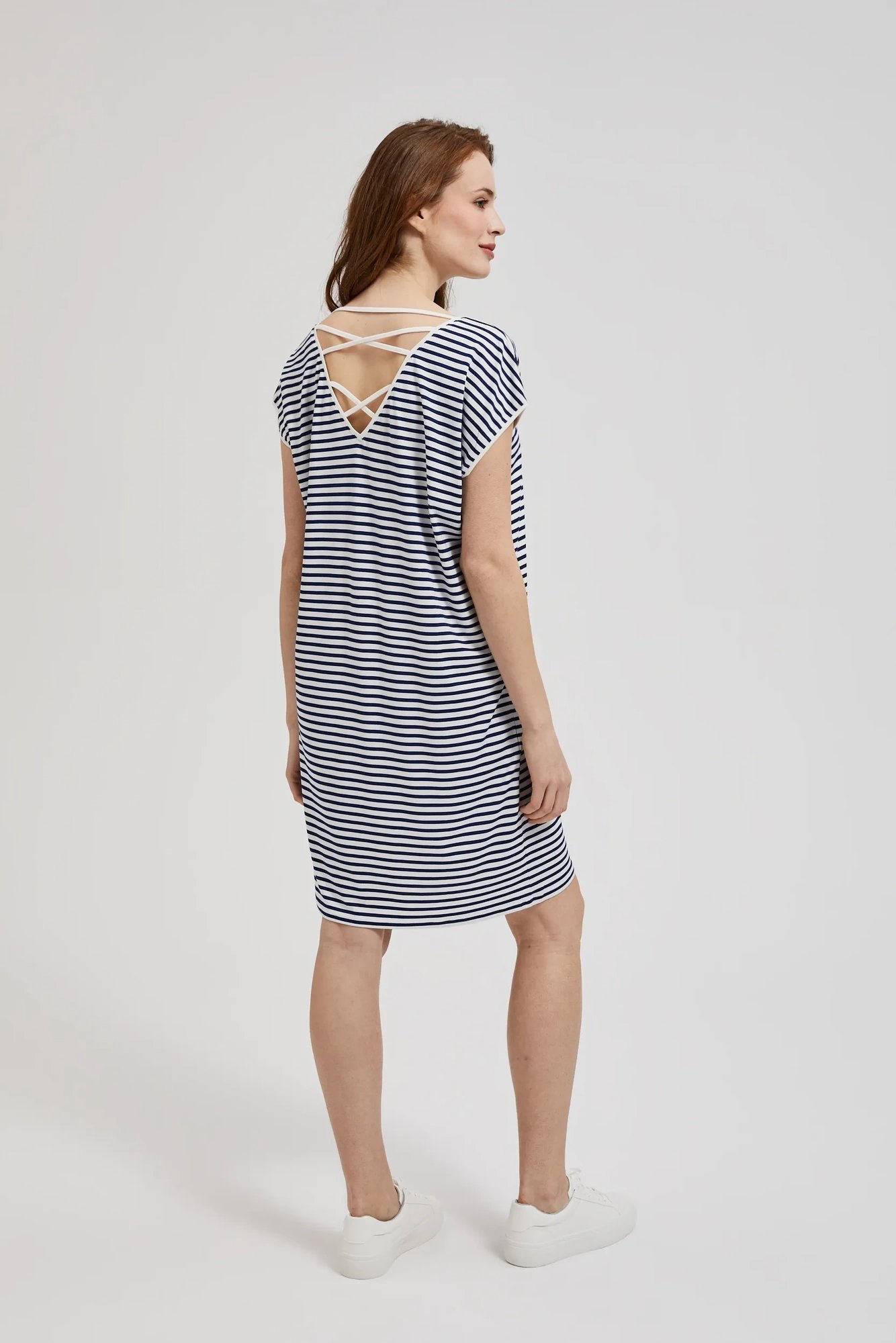 Marisse Women's Dress L-Su-4360 White_Navy